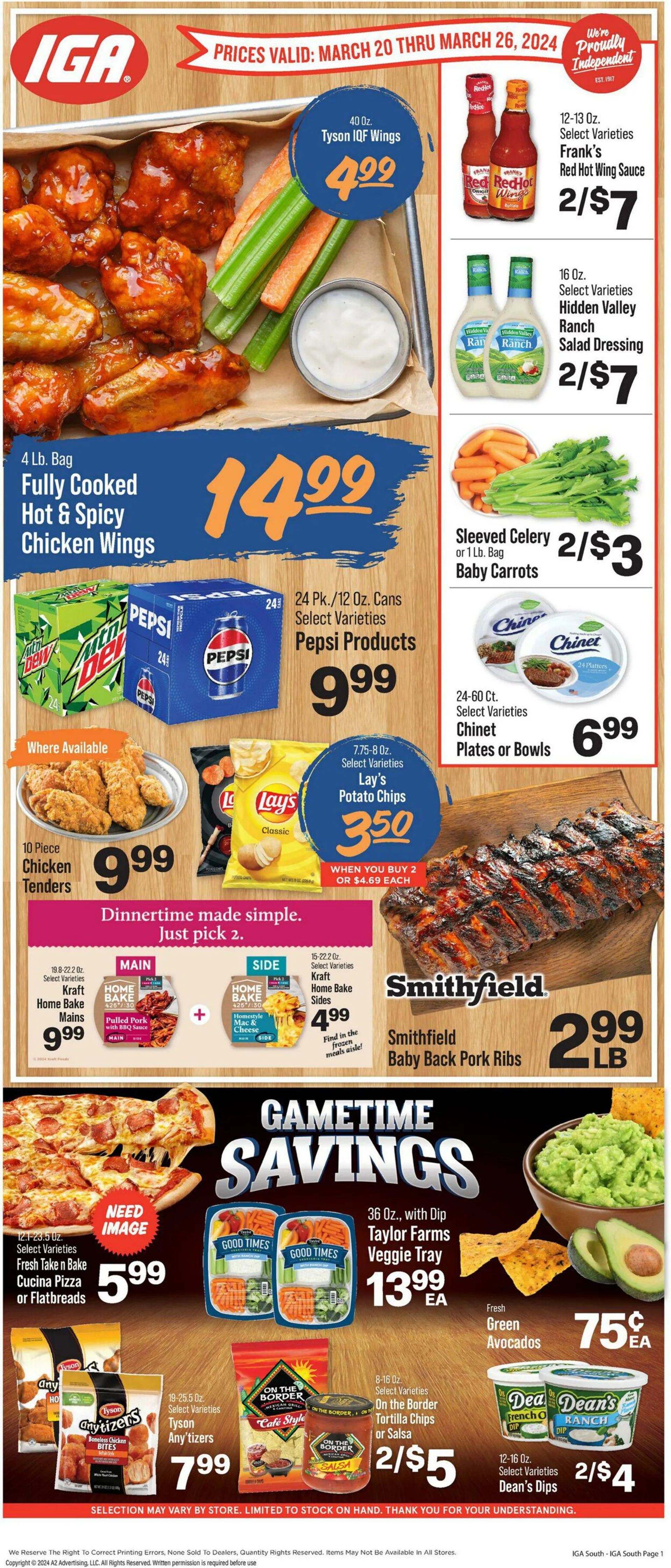 Weekly ad IGA Current weekly ad from March 20 to March 26 2024 - Page 1