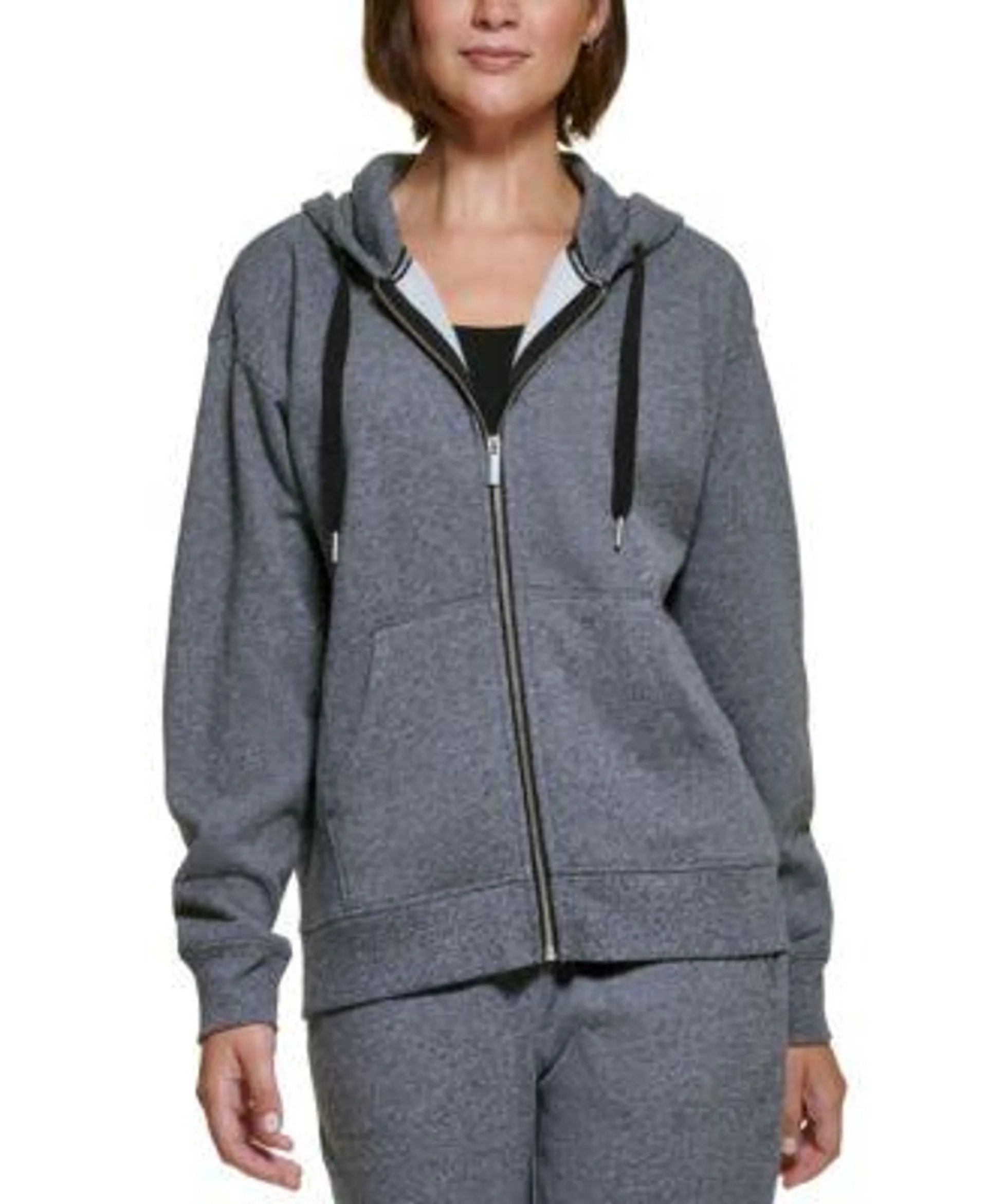 Women's Fleece Long-Sleeve Zip-Front Hoodie