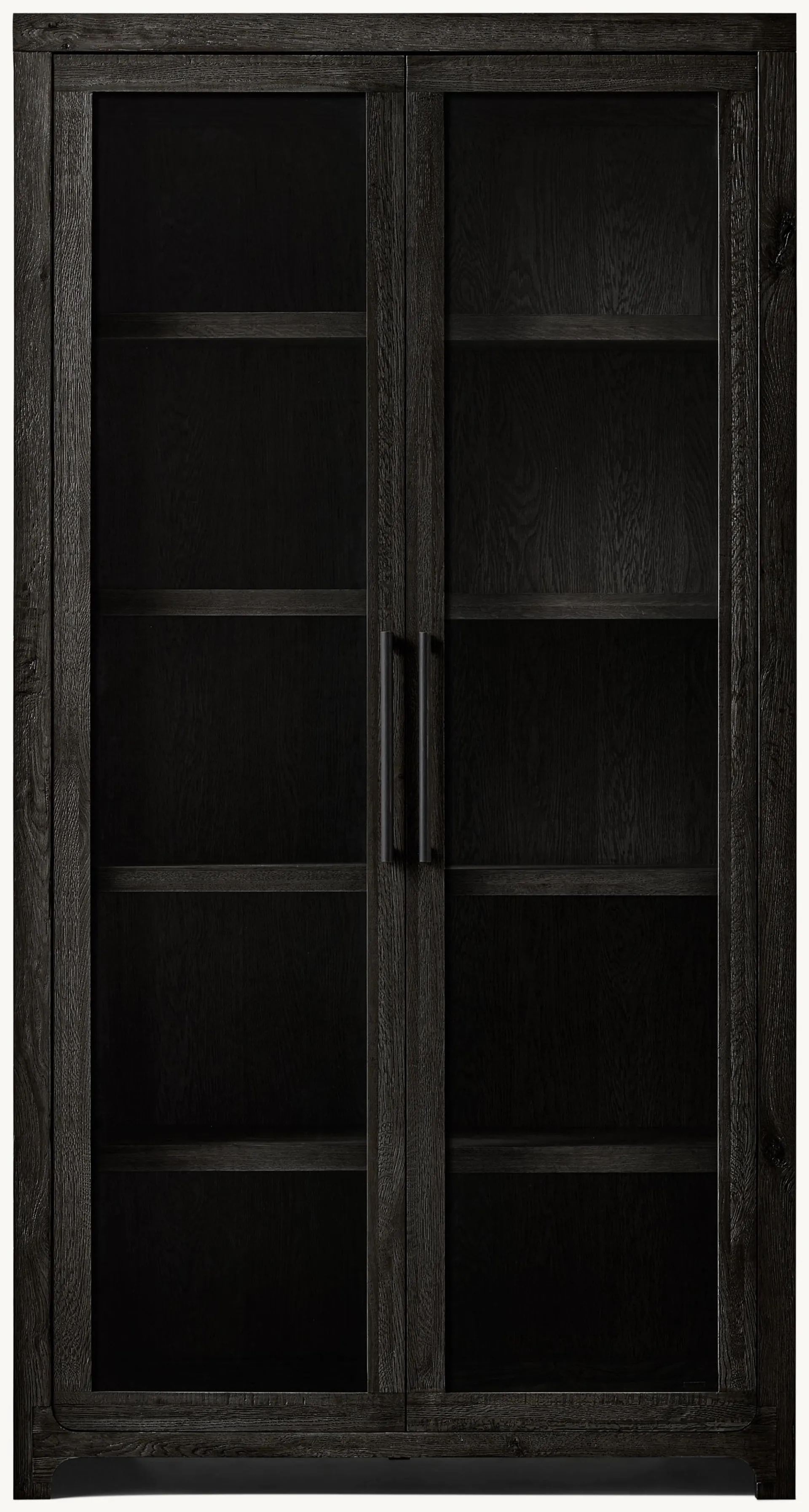 Davos Oak Glass Cabinet