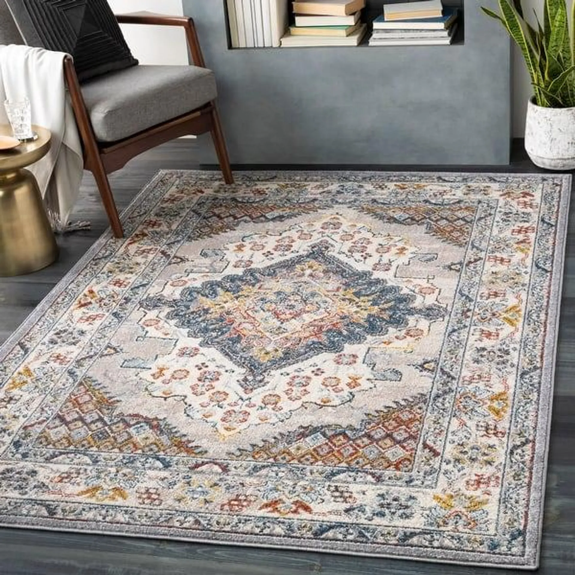 Livabliss Elmas Traditional Persian Medallion Area Rug