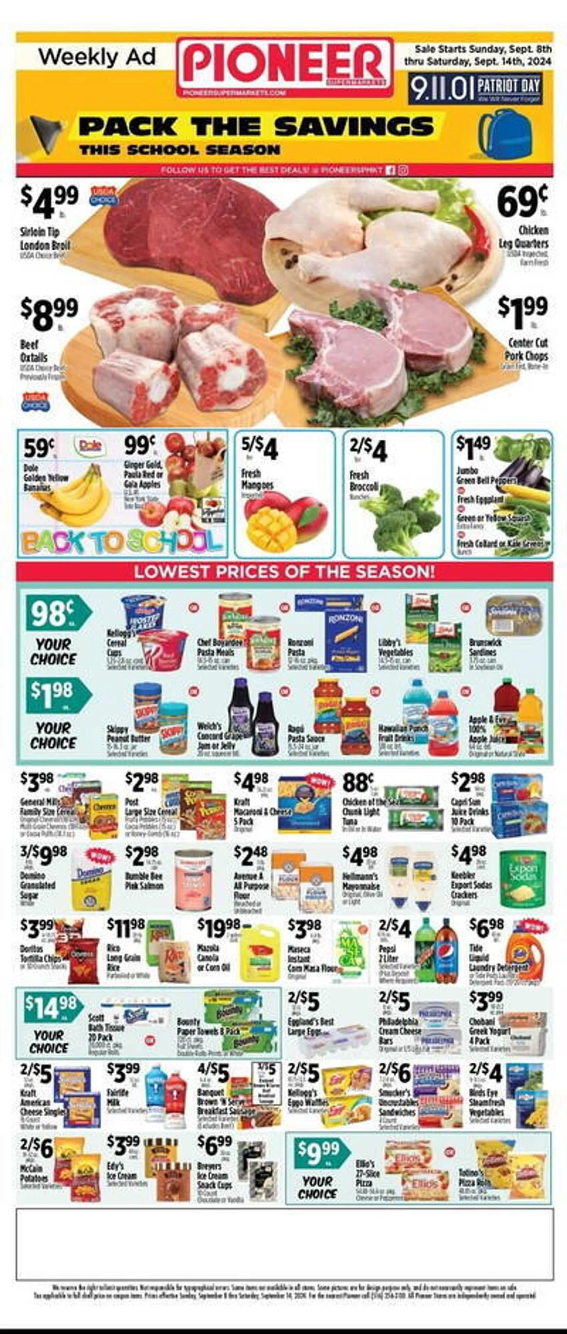 Pioneer Supermarkets Weekly Ad - 1