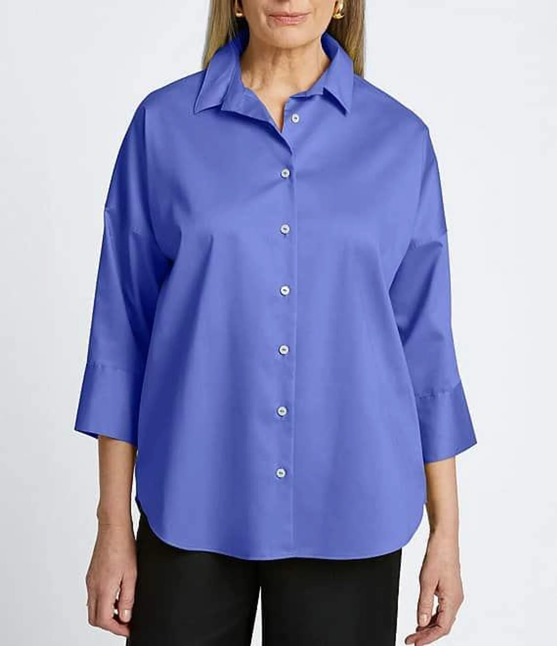 Avery Collared Neckline 3/4 Sleeve Tunic