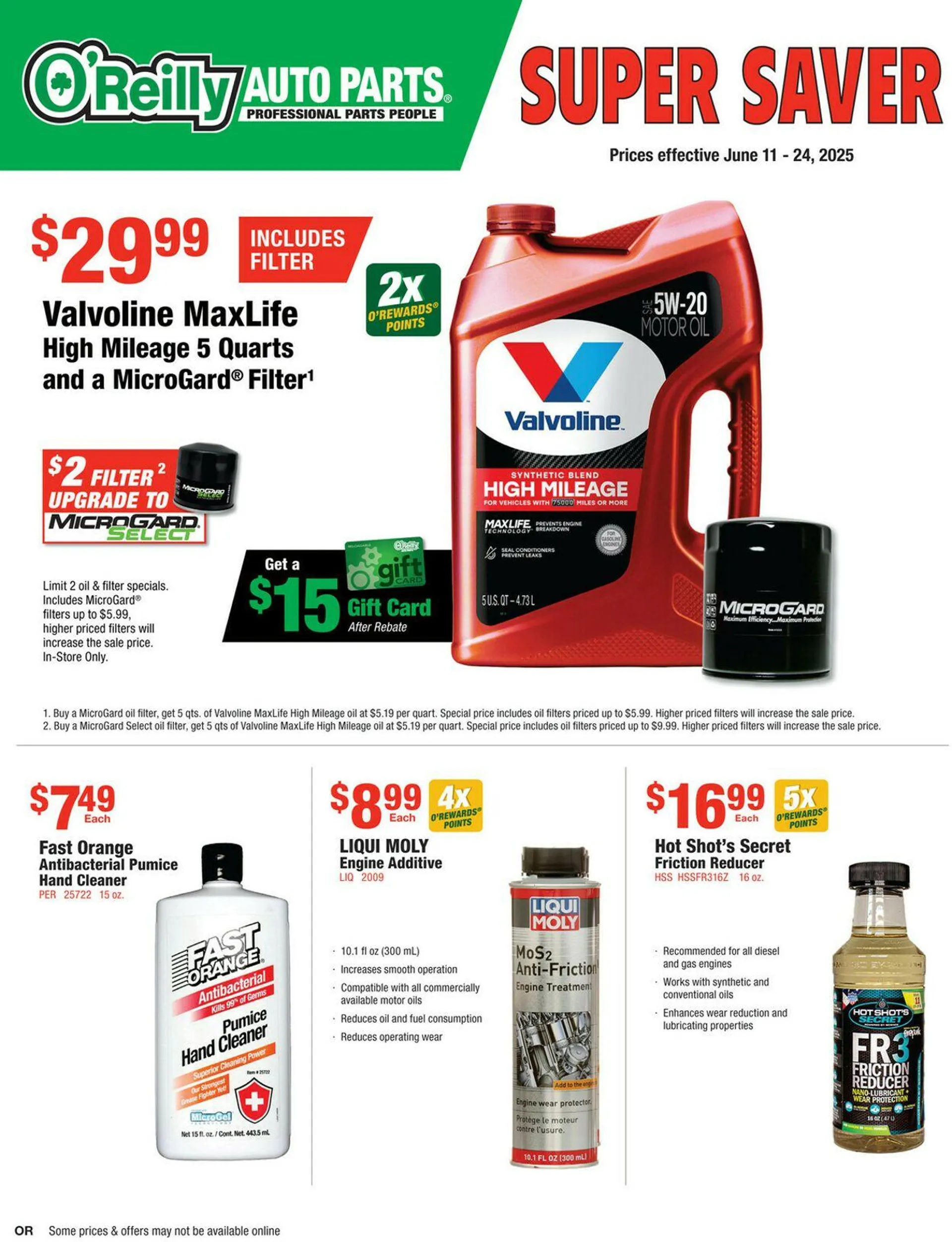 Weekly ad O’Reilly Auto Parts from June 11 to June 24 2025 - Page 1