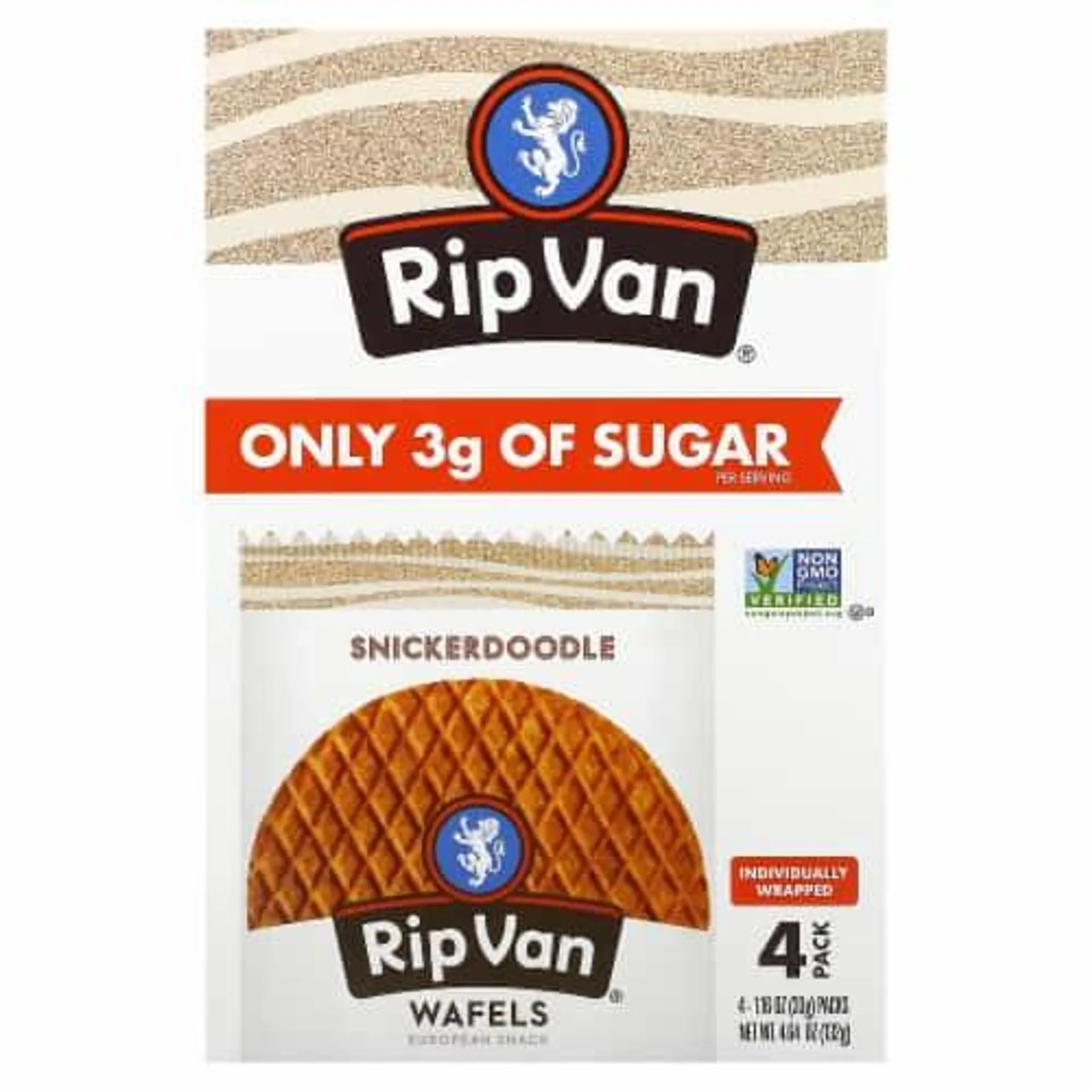 Rip Van Wafels Snickerdoodle 4 Pack - 1.16 oz (33 g) Each