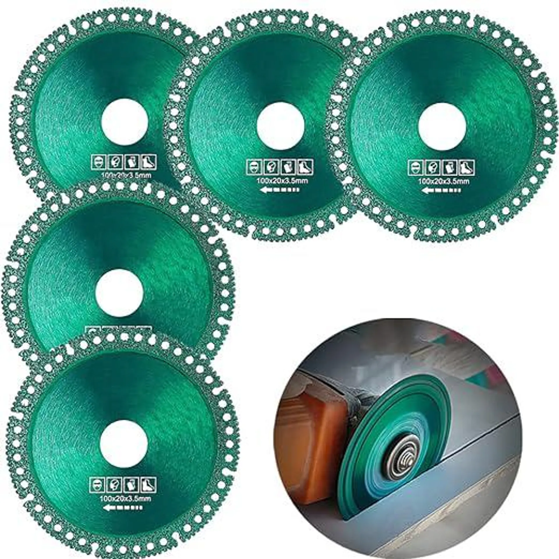 5Pcs Indestructible Discs for Grinder, Indestructible Disc 2.0 - Cut Everything in Seconds, Composite Multifunctional Cutting Saw Blade 4 Inch Ultra-Thin Saw Blade for Angle Grinder