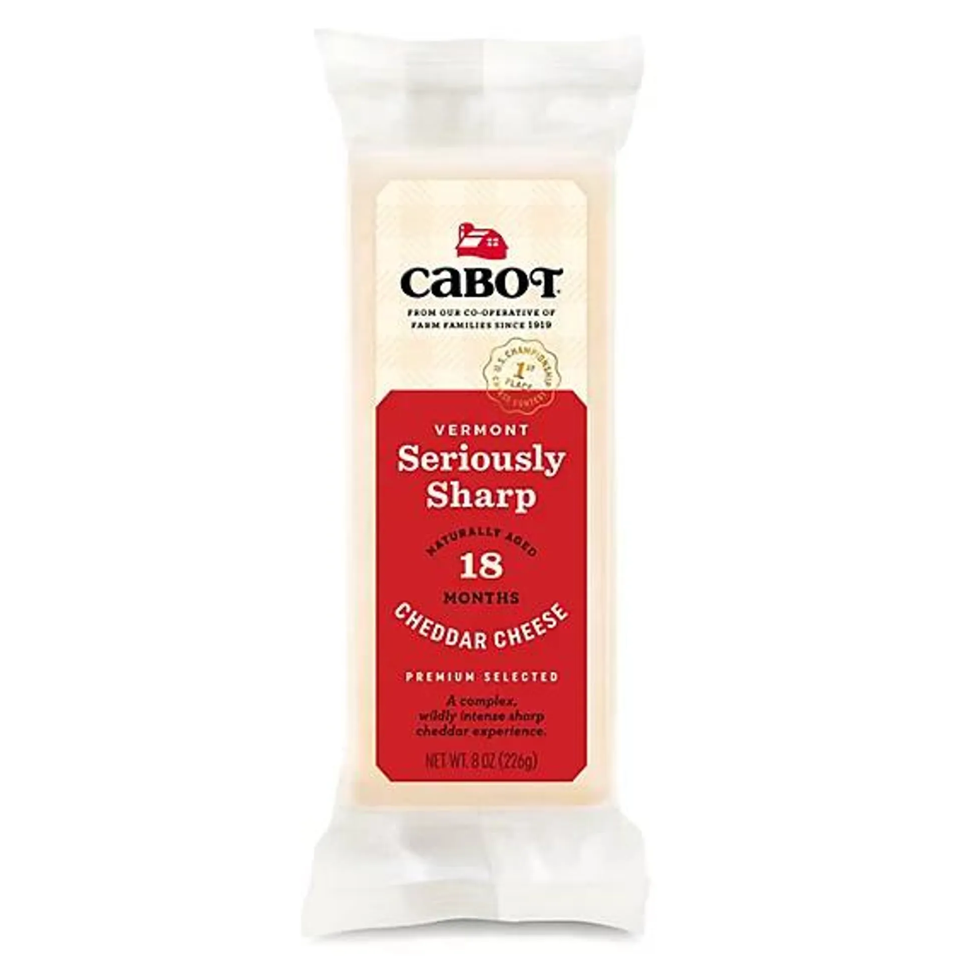 Cabot Creamery Cheese Seriously Sharp White Parchment - 8 Oz