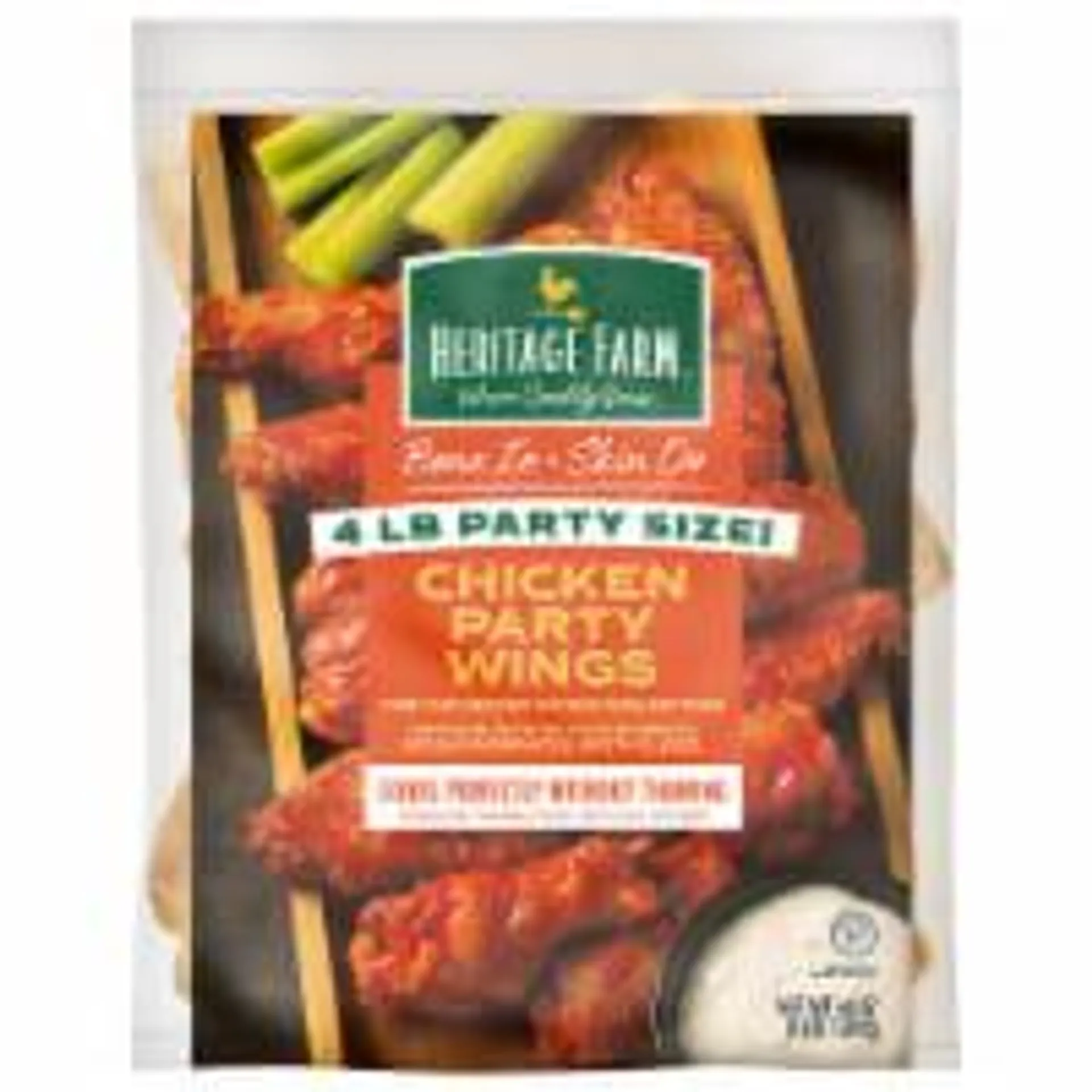 Heritage Farm® Bone In Skin On Chicken Party Wings