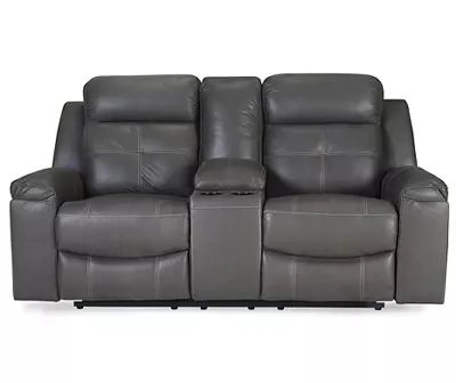 Jesolo Gray Reclining Console Loveseat