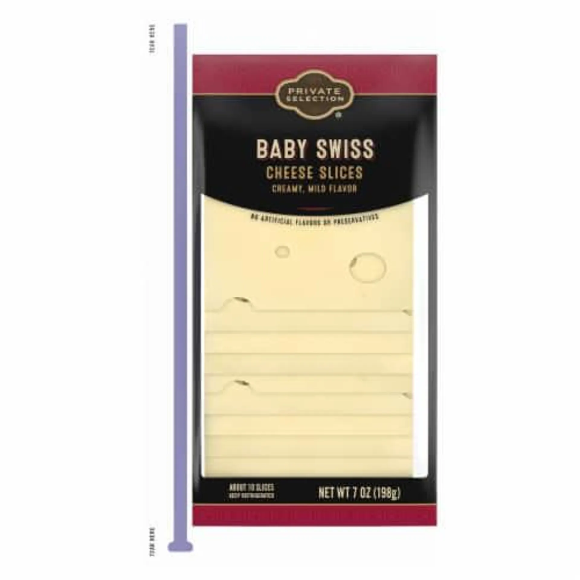 Private Selection® Baby Swiss Cheese Slices