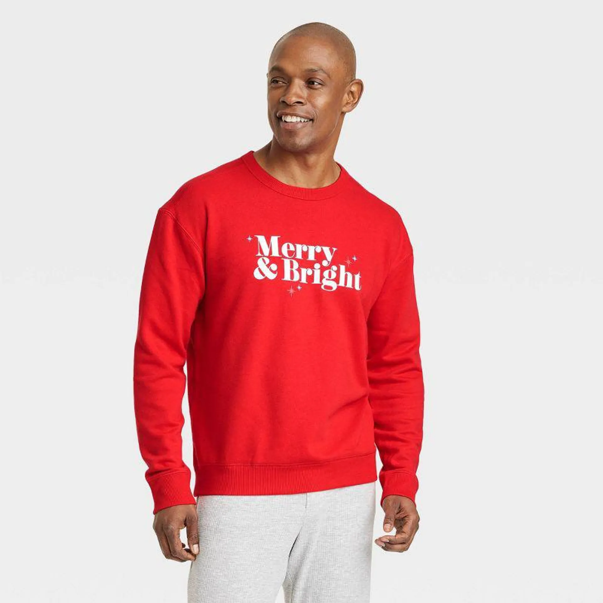 Men's Merry & Bright Matching Family Sweatshirt - Wondershop™ Red