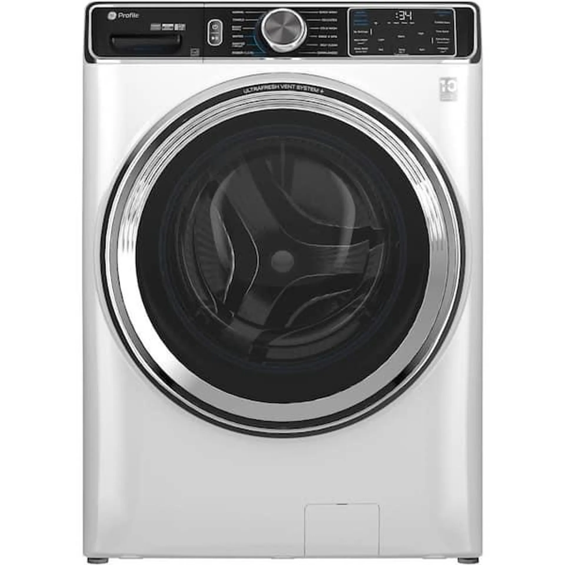 Profile 5.3 cu. Ft. Smart Front Load Washer White w/OdorBlock UltraFresh Vent System, Microban Technology, Tier 2 EStar