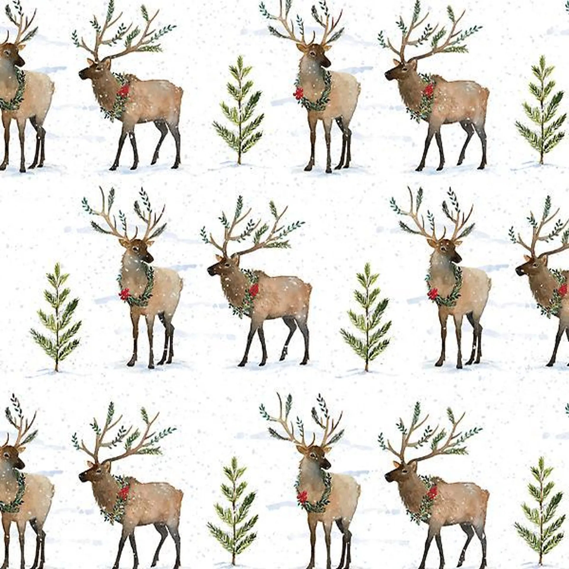 Punch Studio Rustic Elks Wrapping Paper