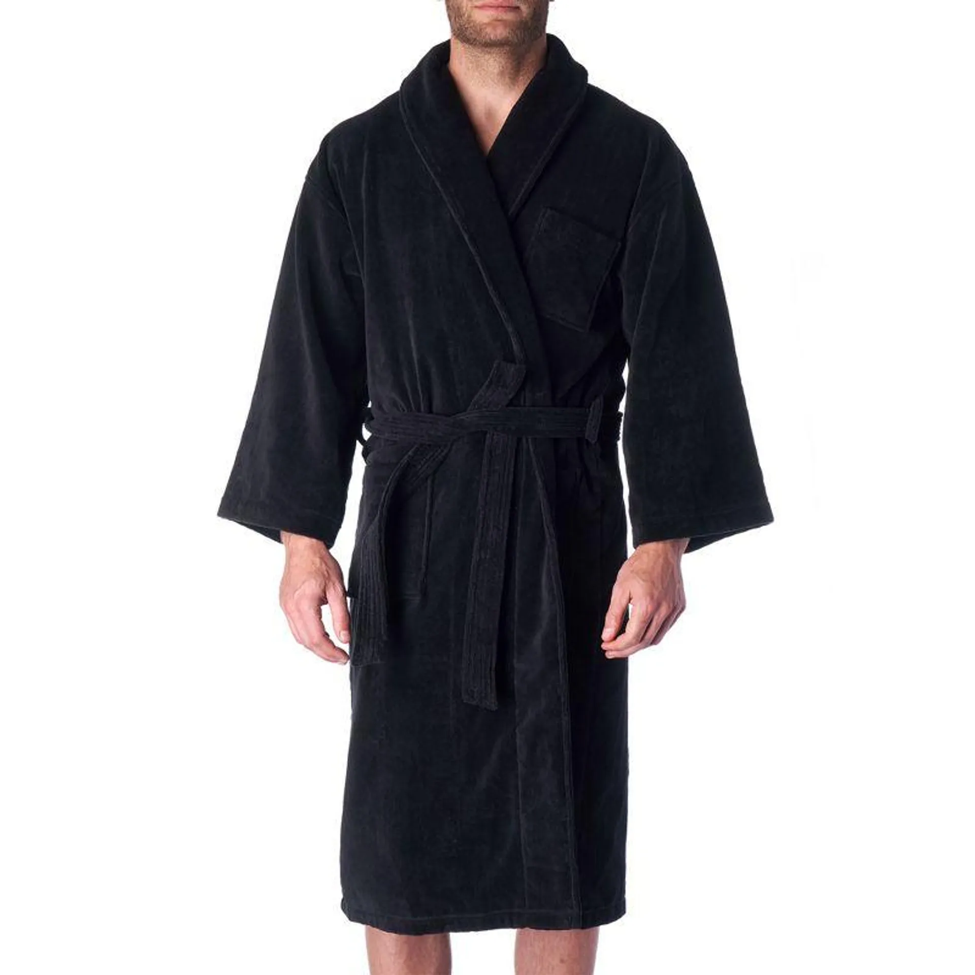 Alpine Swiss Pure Cotton Mens Terry Cloth Bathrobe Super Absorbent Spa Robe