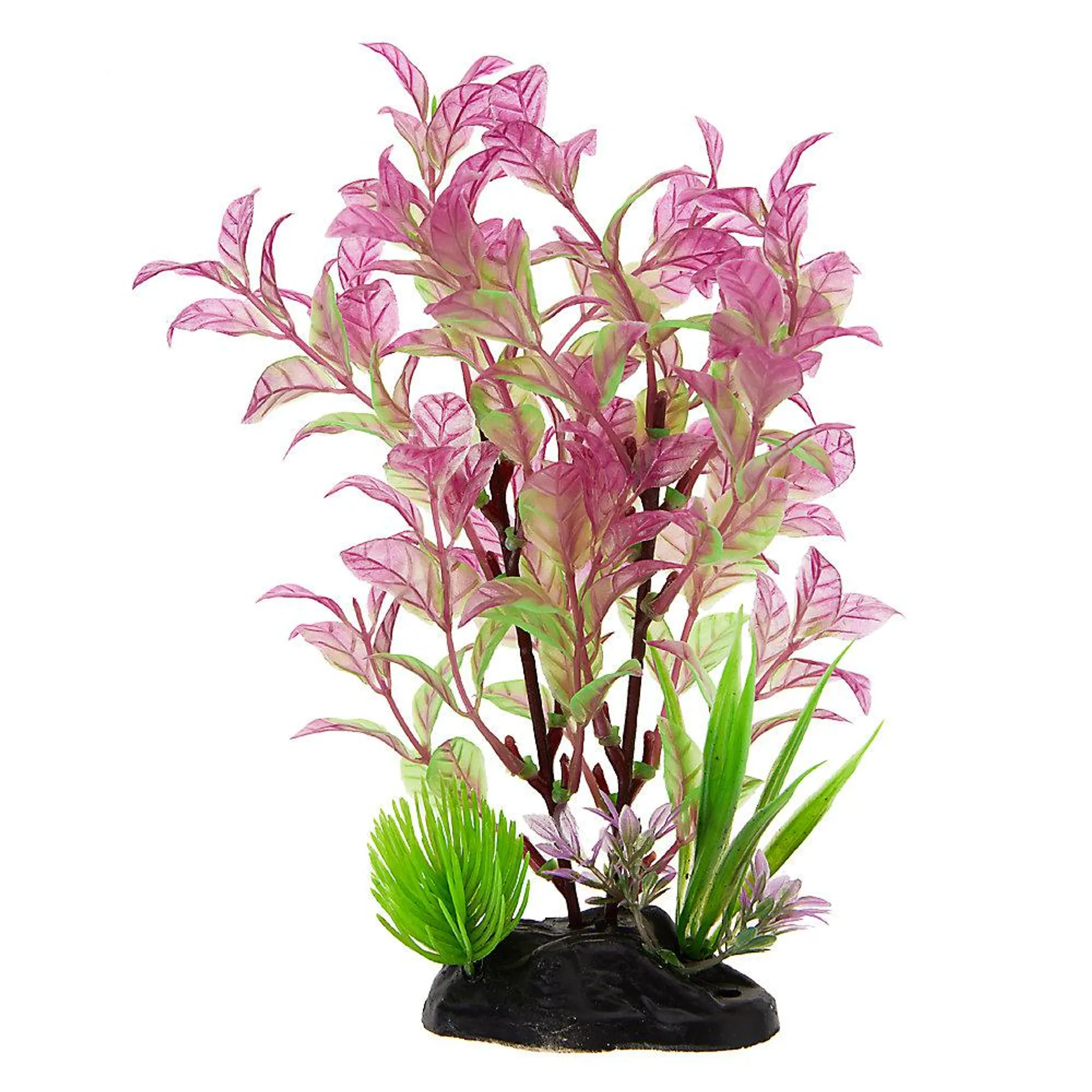 Top Fin® Artificial Striped Leaf Aquarium Plant - 8"