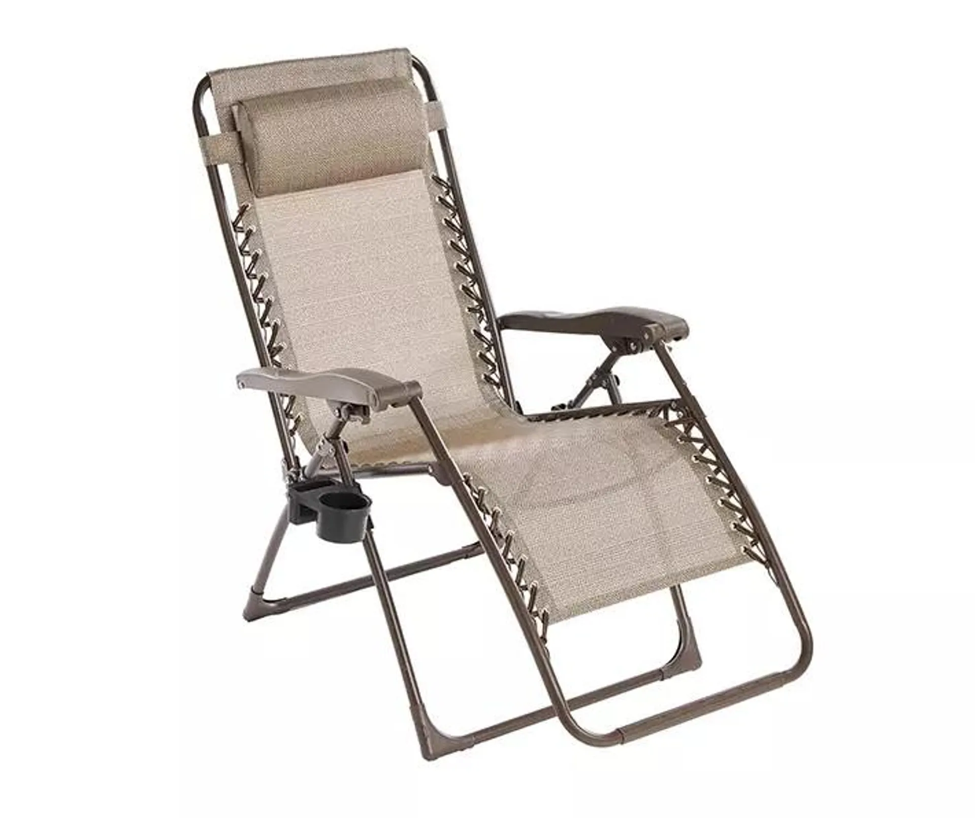 Beige Sling Adjustable Gravity Lounger