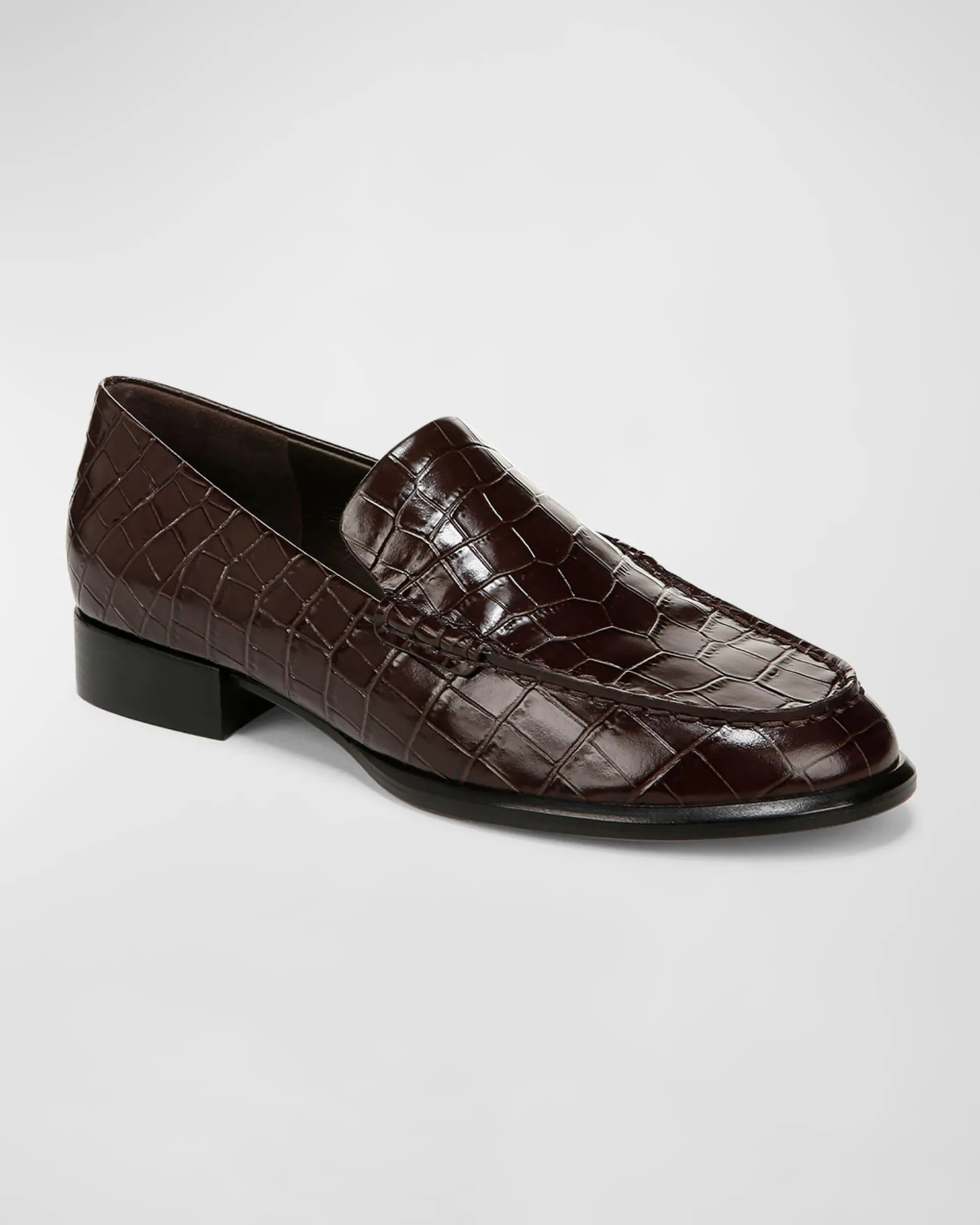 Naomi Croco Embossed Loafers