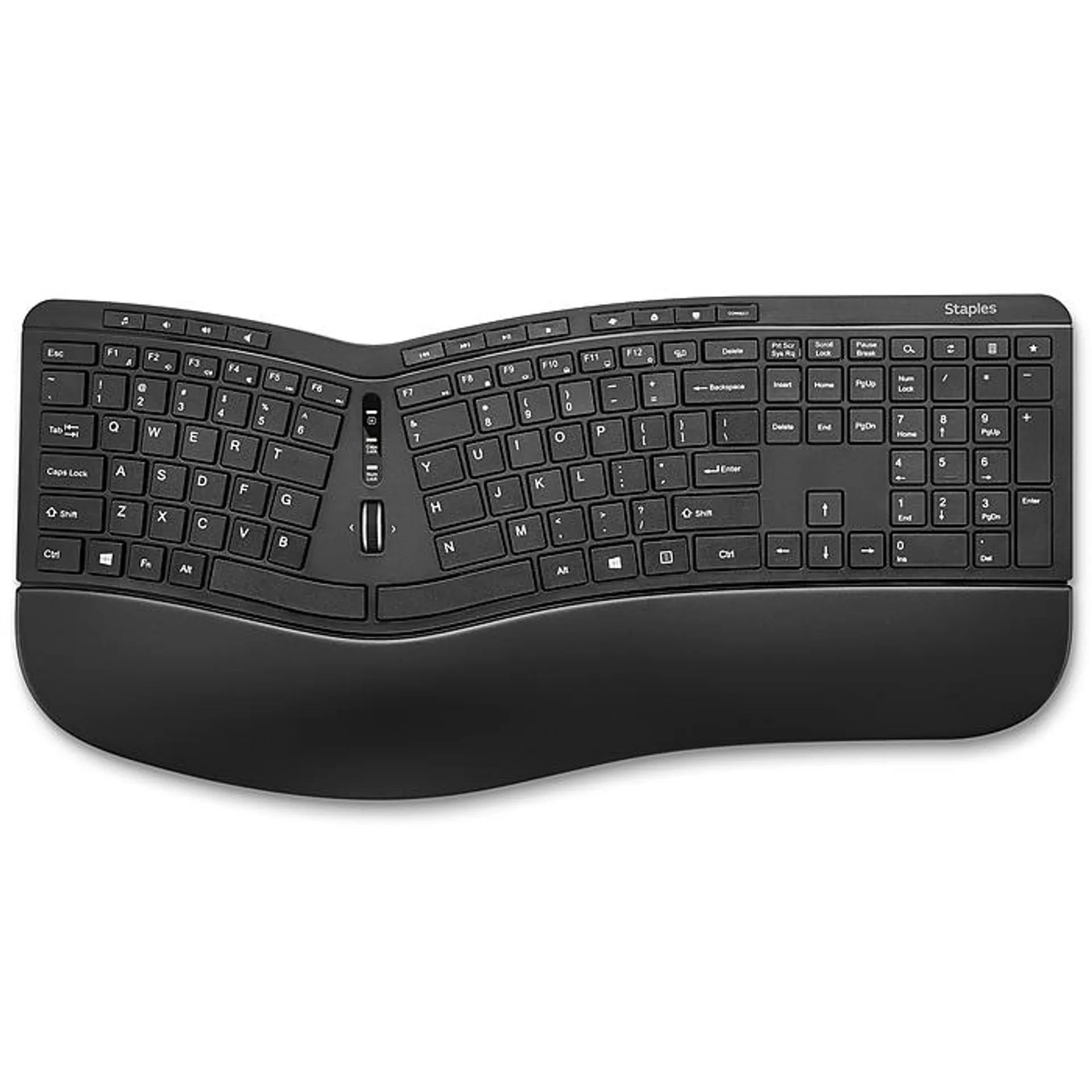 Staples TECH Wireless Ergonomic Keyboard,