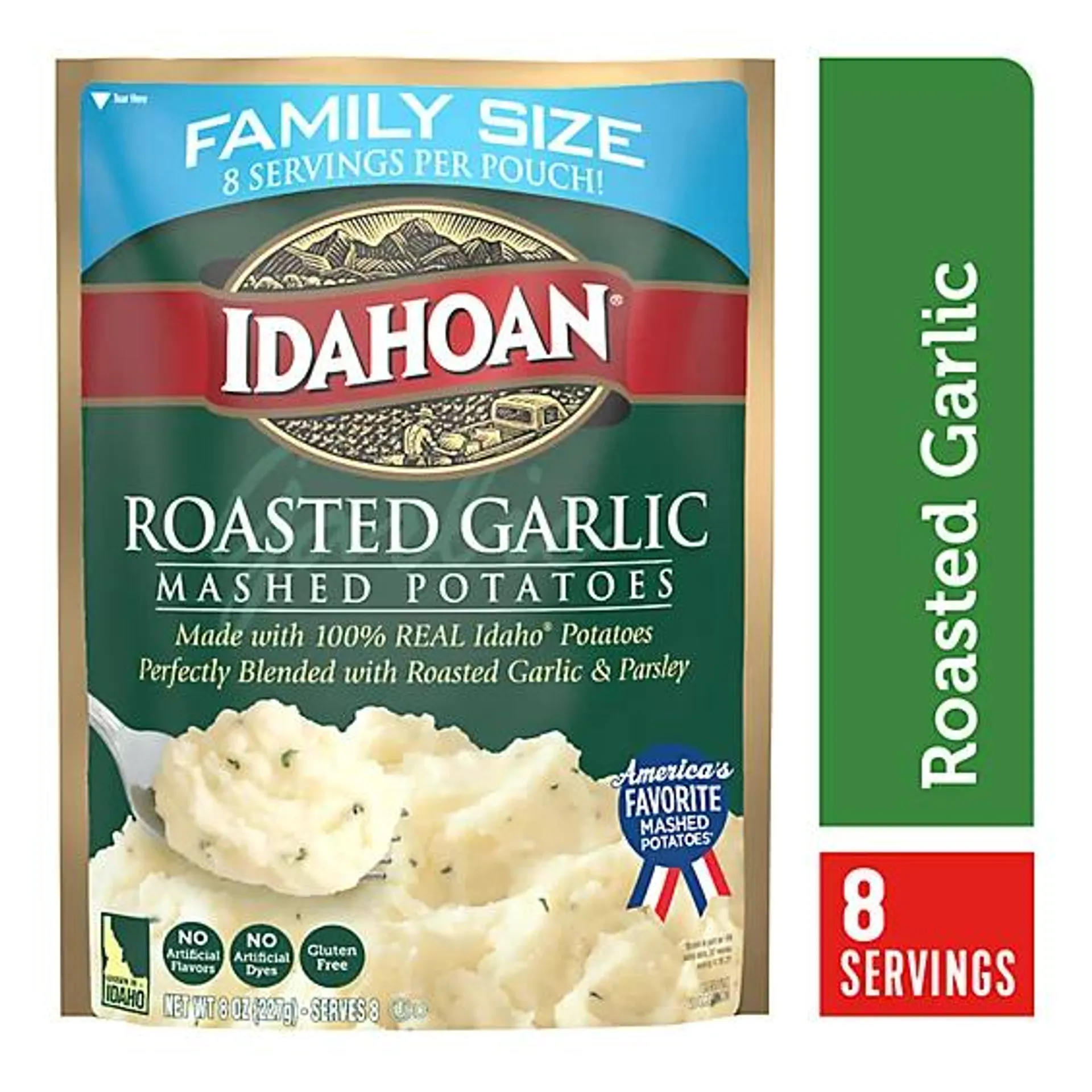 Idahoan Roasted Garlic Mashed Potatoes Family Size Pouch - 8 Oz