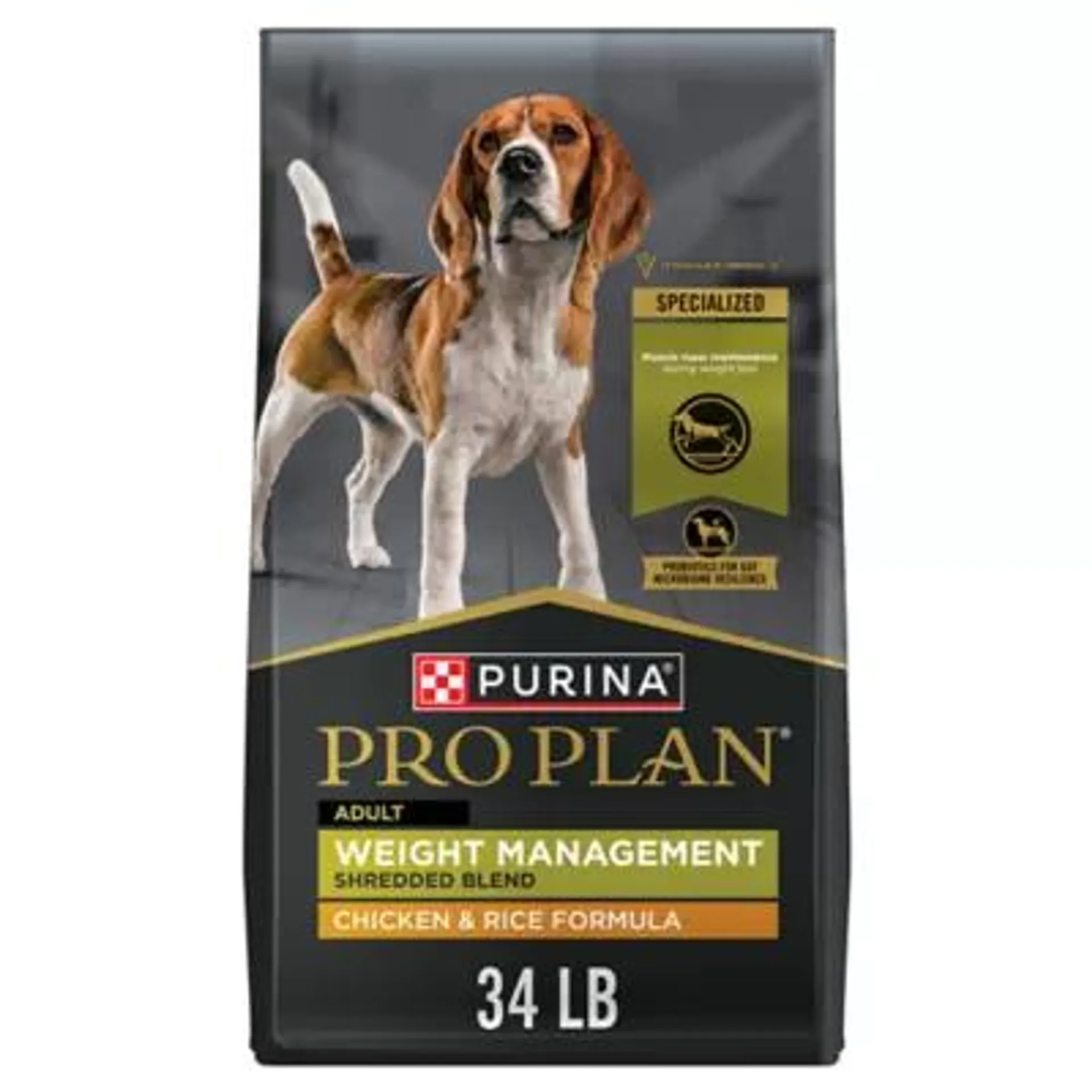 Purina Pro Plan Weight Management Shredded Blend Adult Dry Dog Food - Chicken & Rice