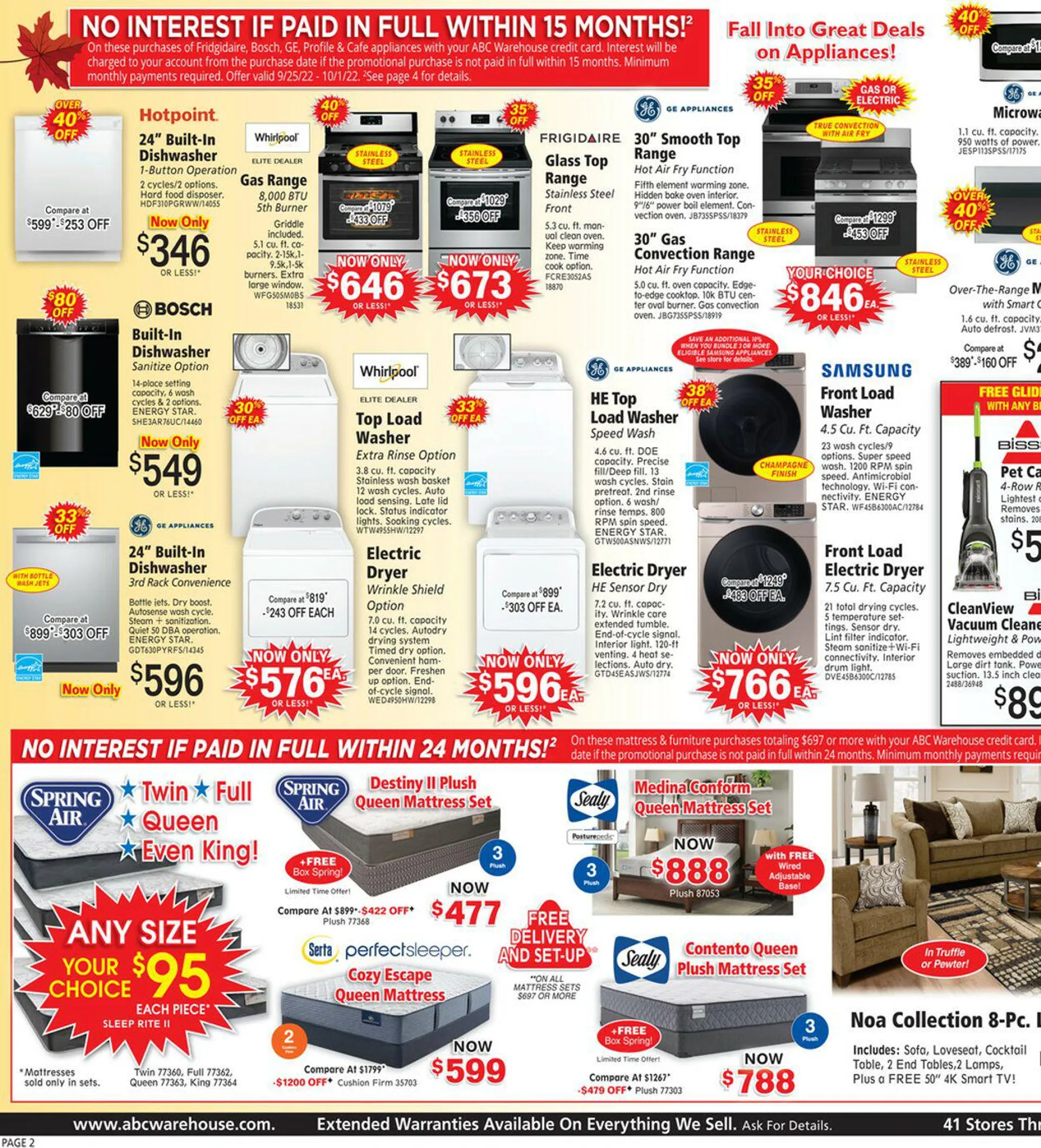 ABC Warehouse Current weekly ad - 2
