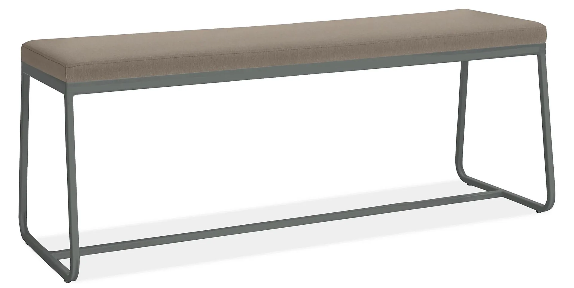 Collins 48w 17d 18h Bench in Pelham Cement with Graphite Frame