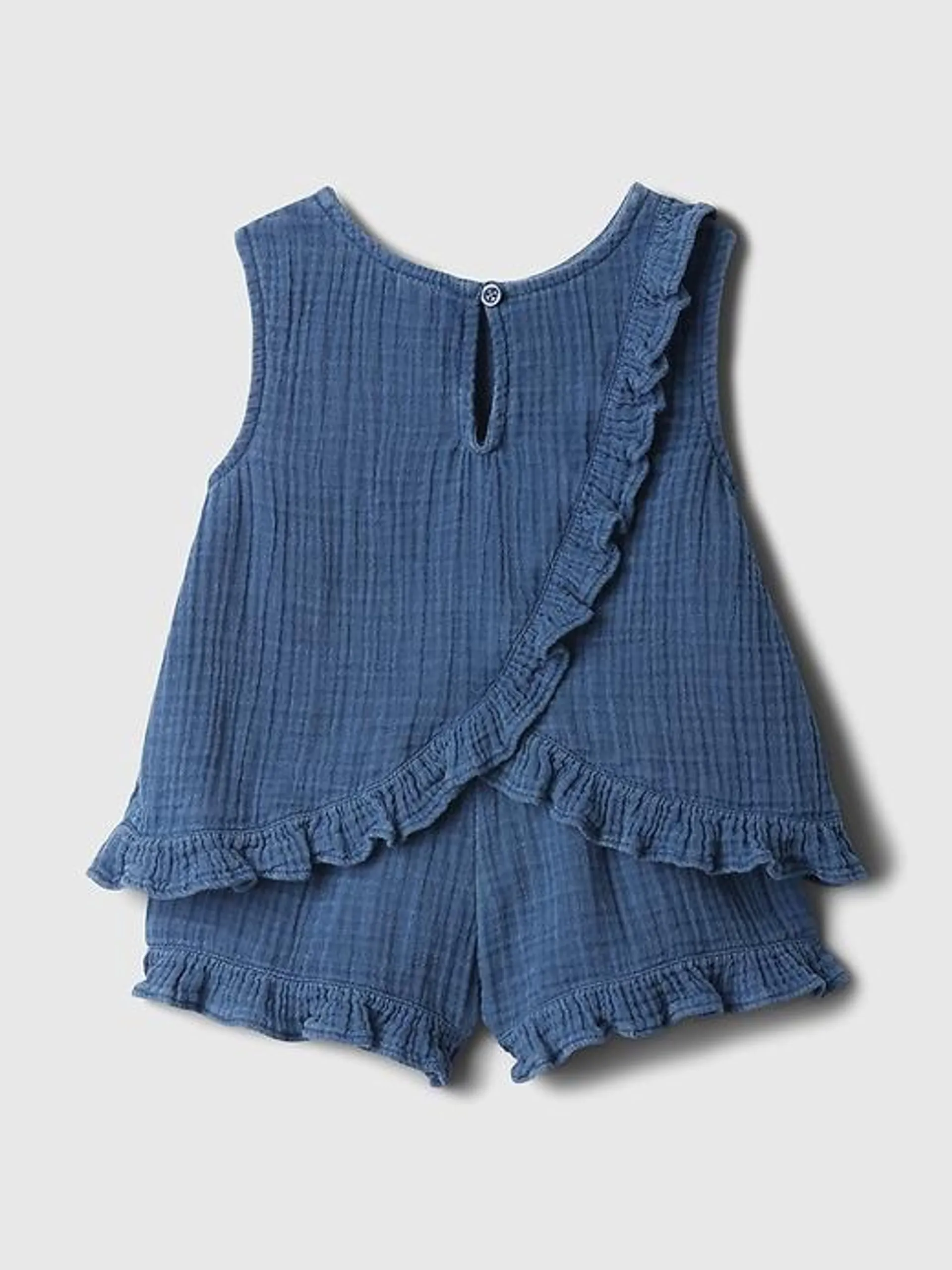 babyGap Crinkle Gauze Ruffle Outfit Set