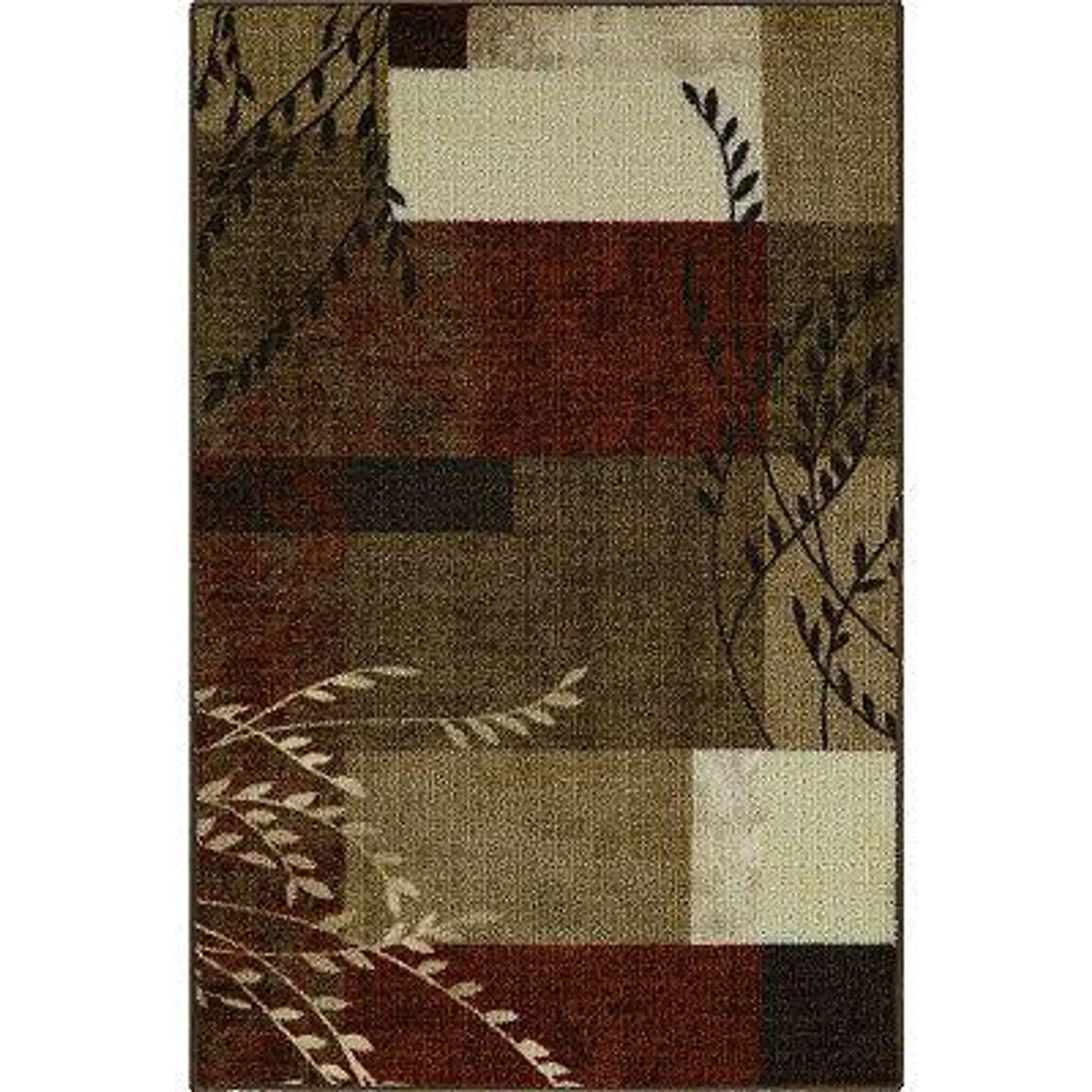 Maples Highland Textured Patchwork Print Area Rugs & Washable Throw Rugs