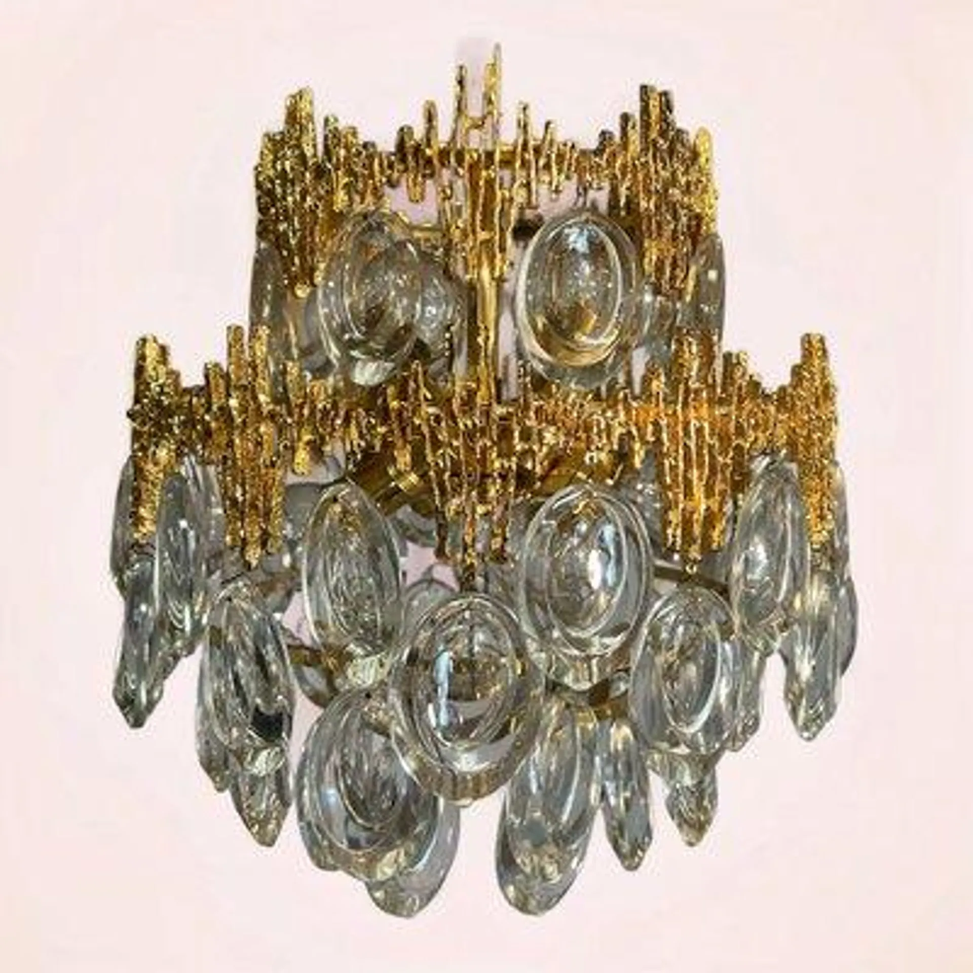 Small German Chandelier by Ernst Palme for Palwa, 1970s