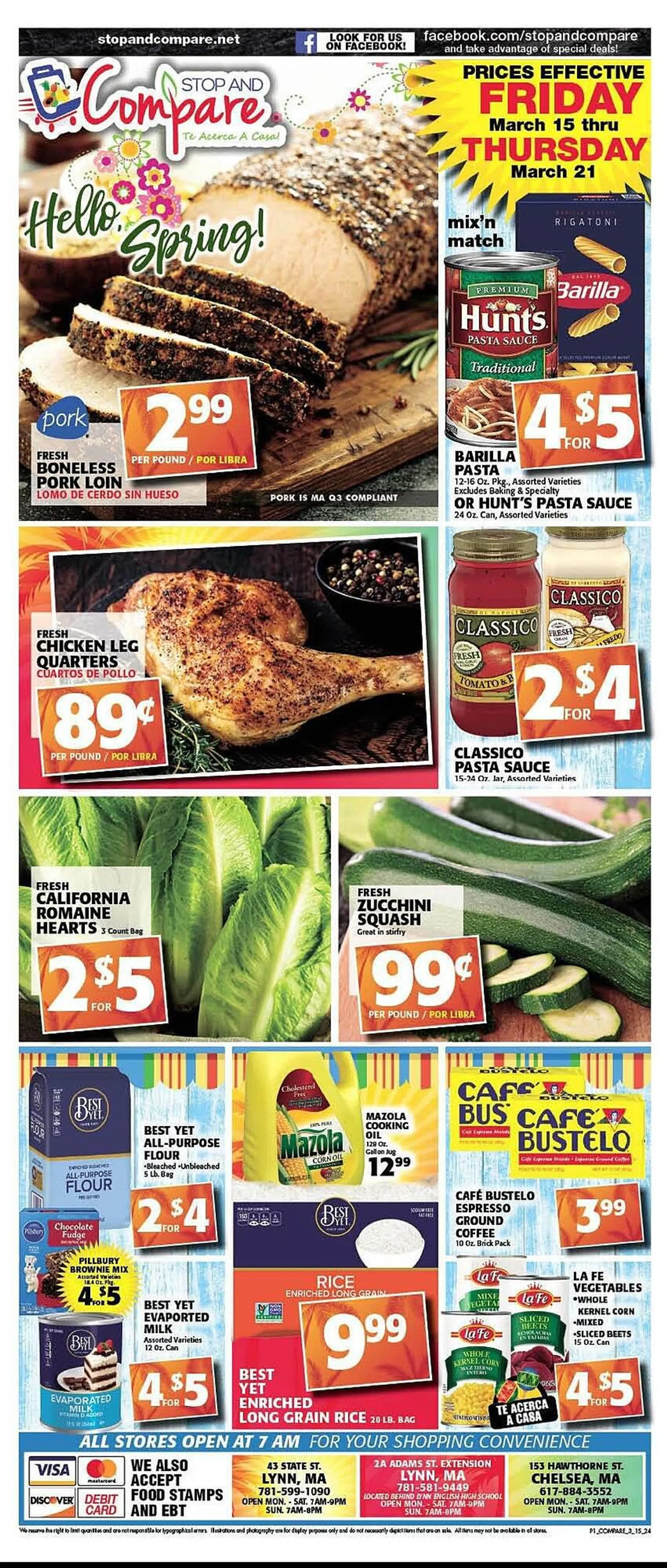 Weekly ad Stop and Compare Markets Weekly Ad from March 15 to March 21 2024 - Page 1