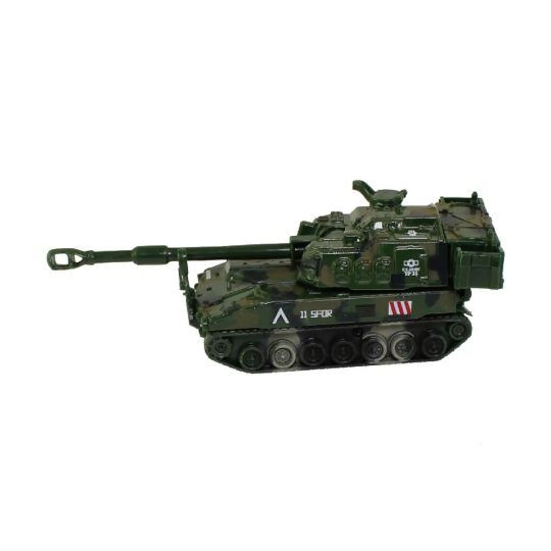 RI Novelty - Pull Back Die-Cast Metal Vehicle - TANK (Green Camo - 11SFOR)(4.5 inch)