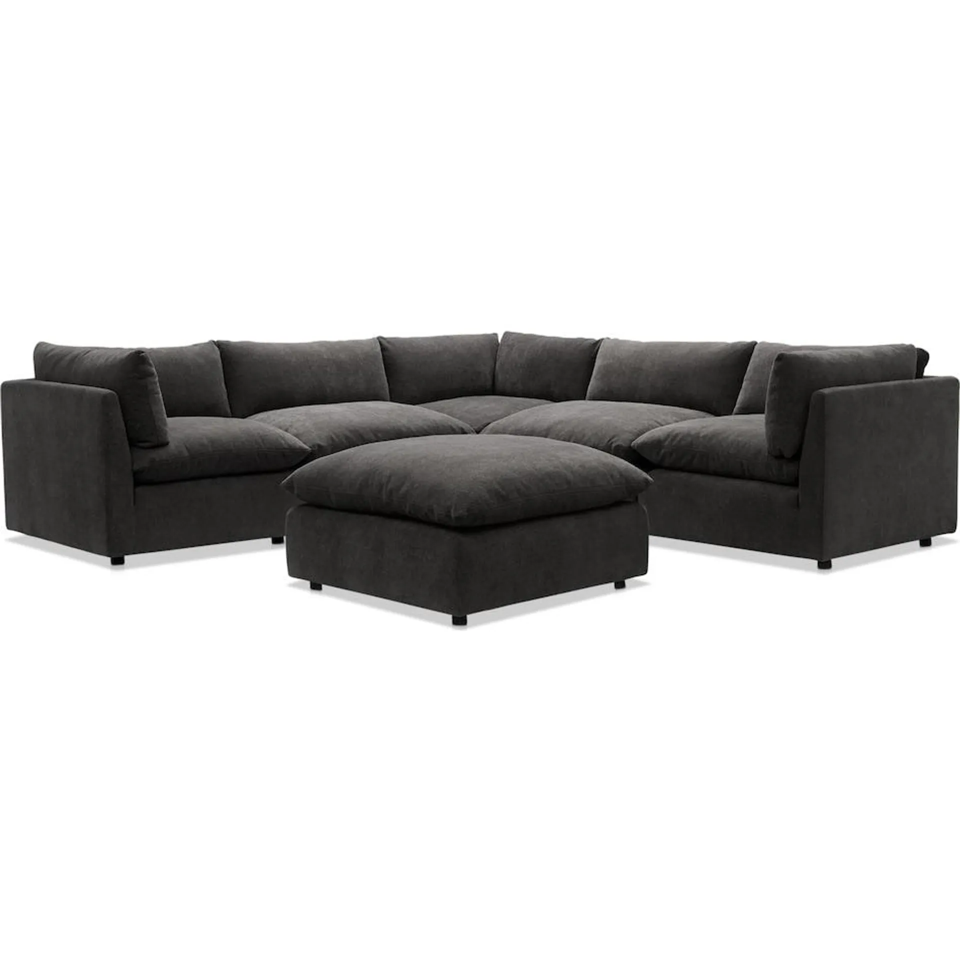 Lola 6-Piece Sectional and Ottoman Set