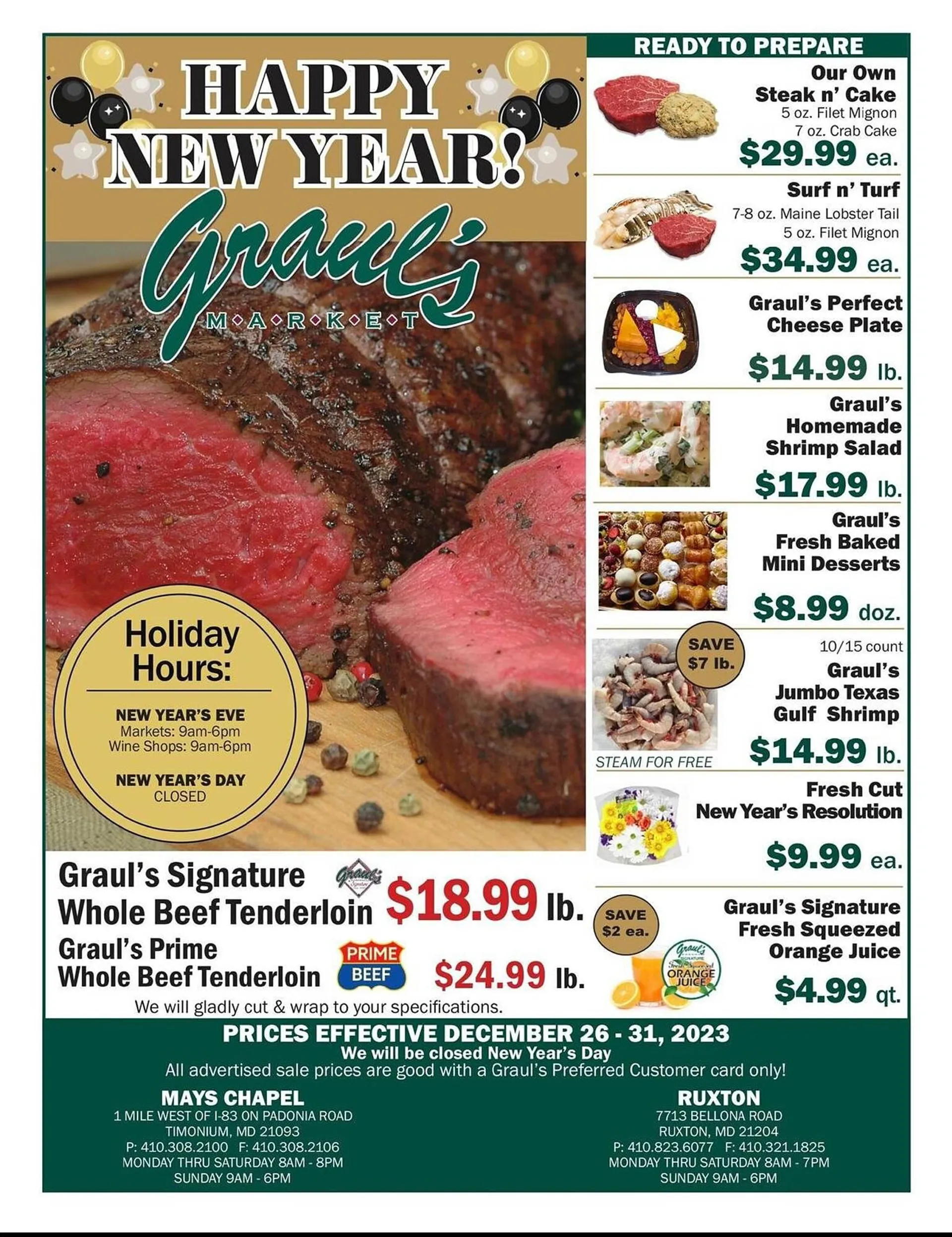 Weekly ad Graul's Market Weekly Ad from December 8 to December 8 2024 - Page 1