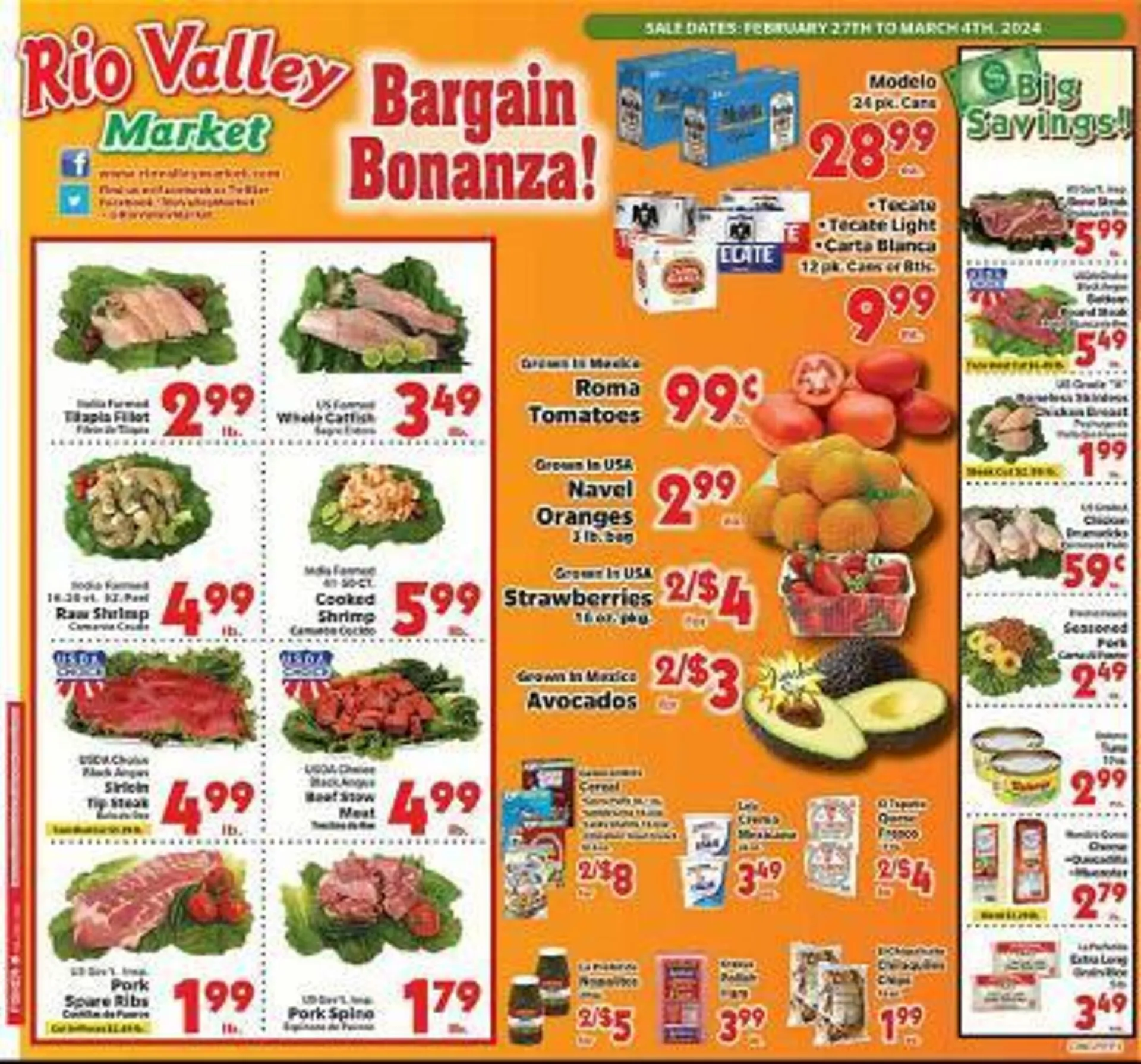Weekly ad Rio Valley Market Weekly Ad from February 27 to March 4 2024 - Page 1