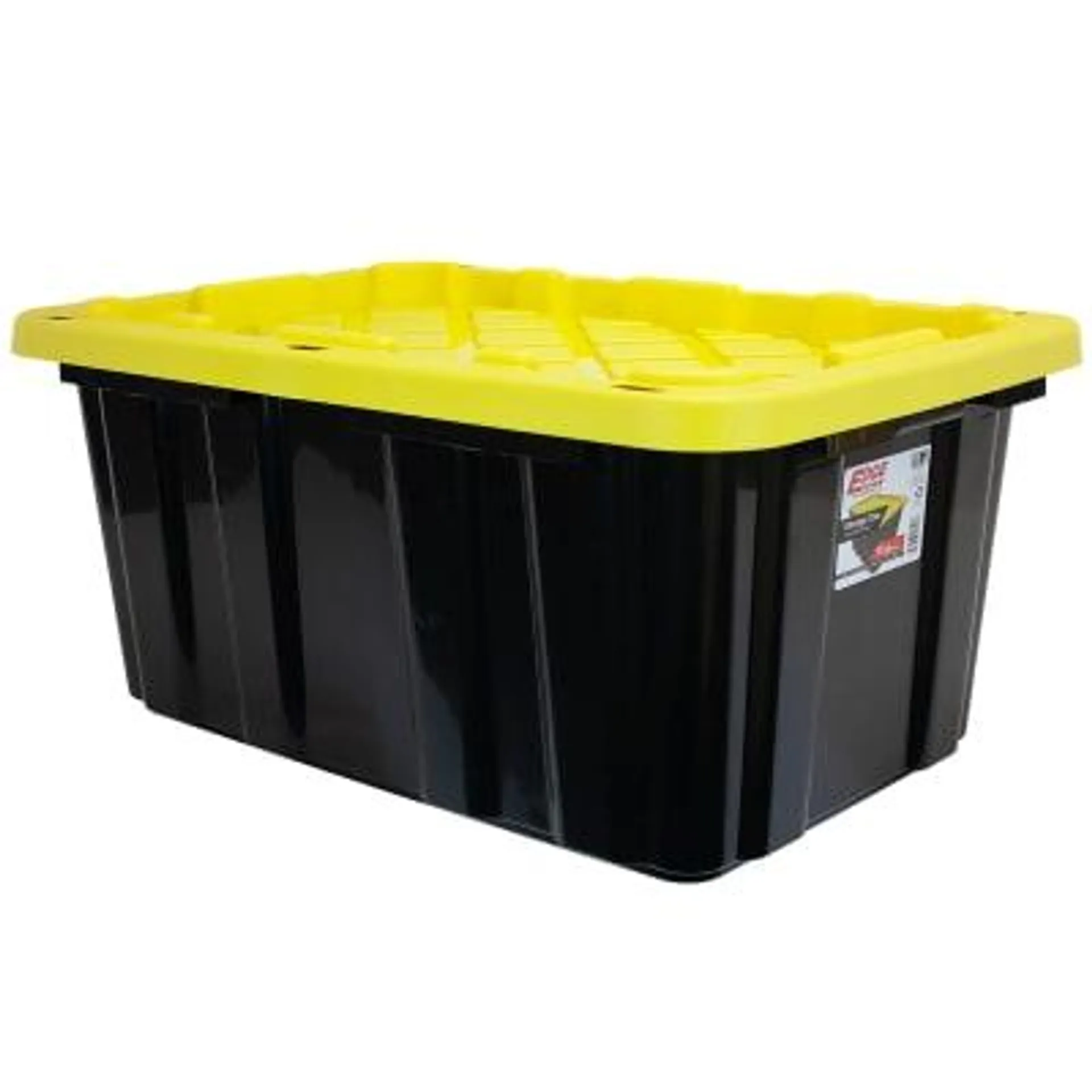 Edge 17 Gal Black/Yellow Heavy Duty Tough Tote