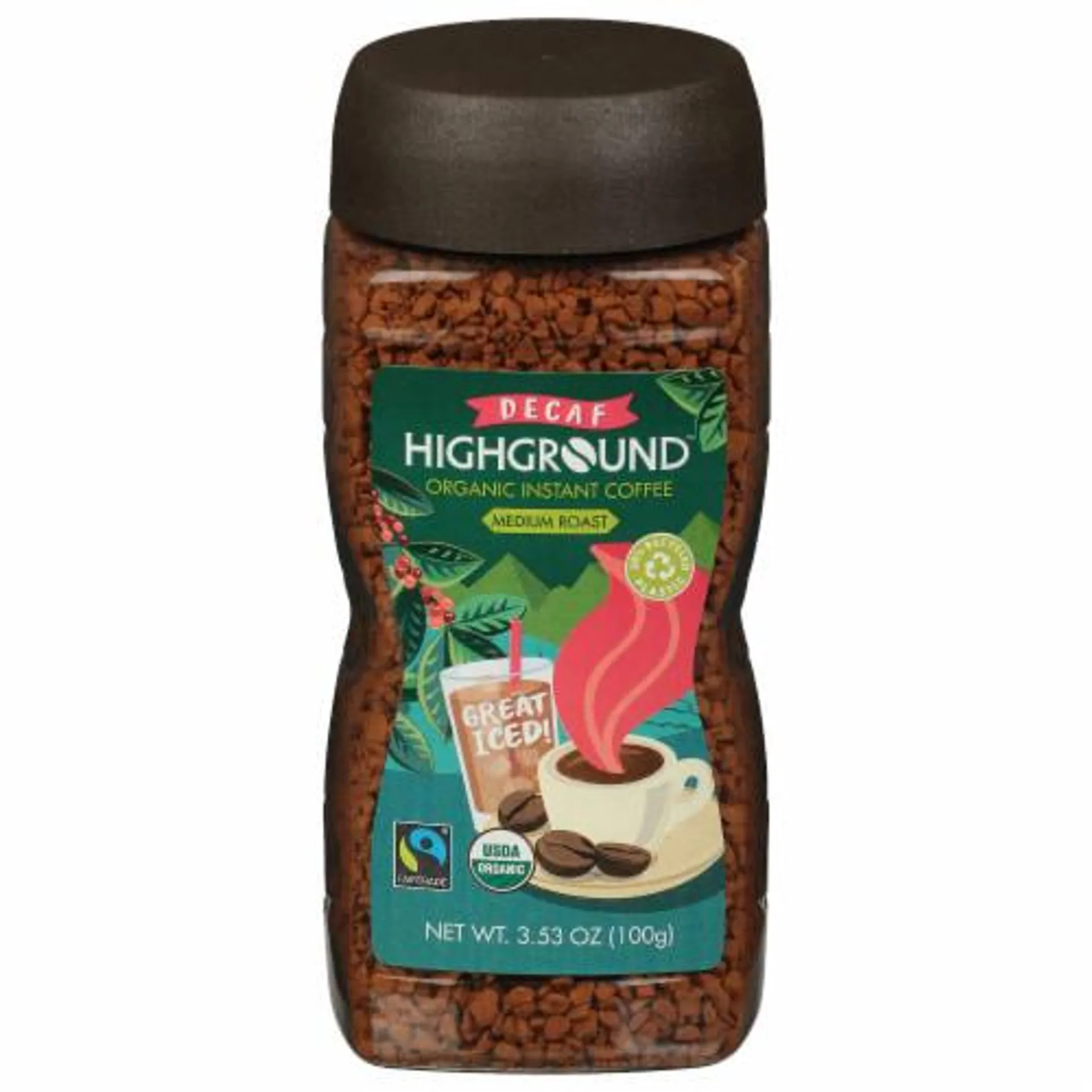 Highground Decaf Medium Roast Organic Instant Coffee