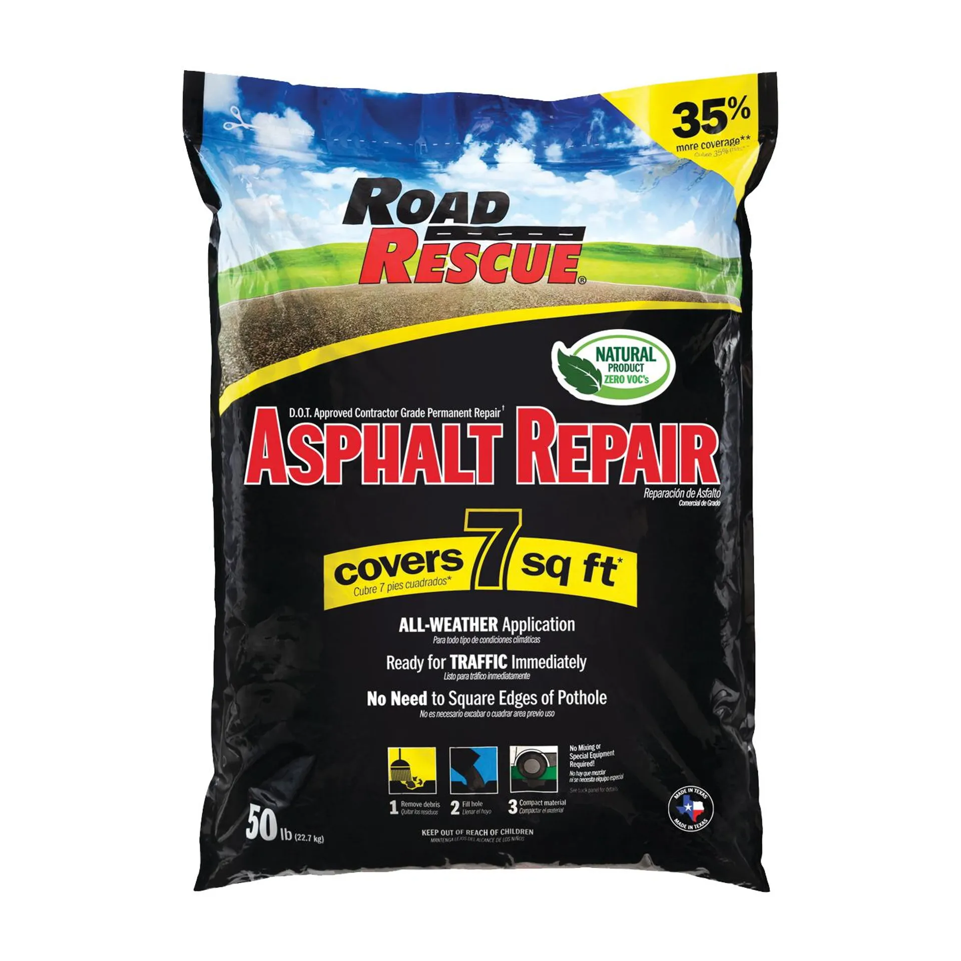 AP-50 Pre-Mixed Patch, Black, 50 lb Bag