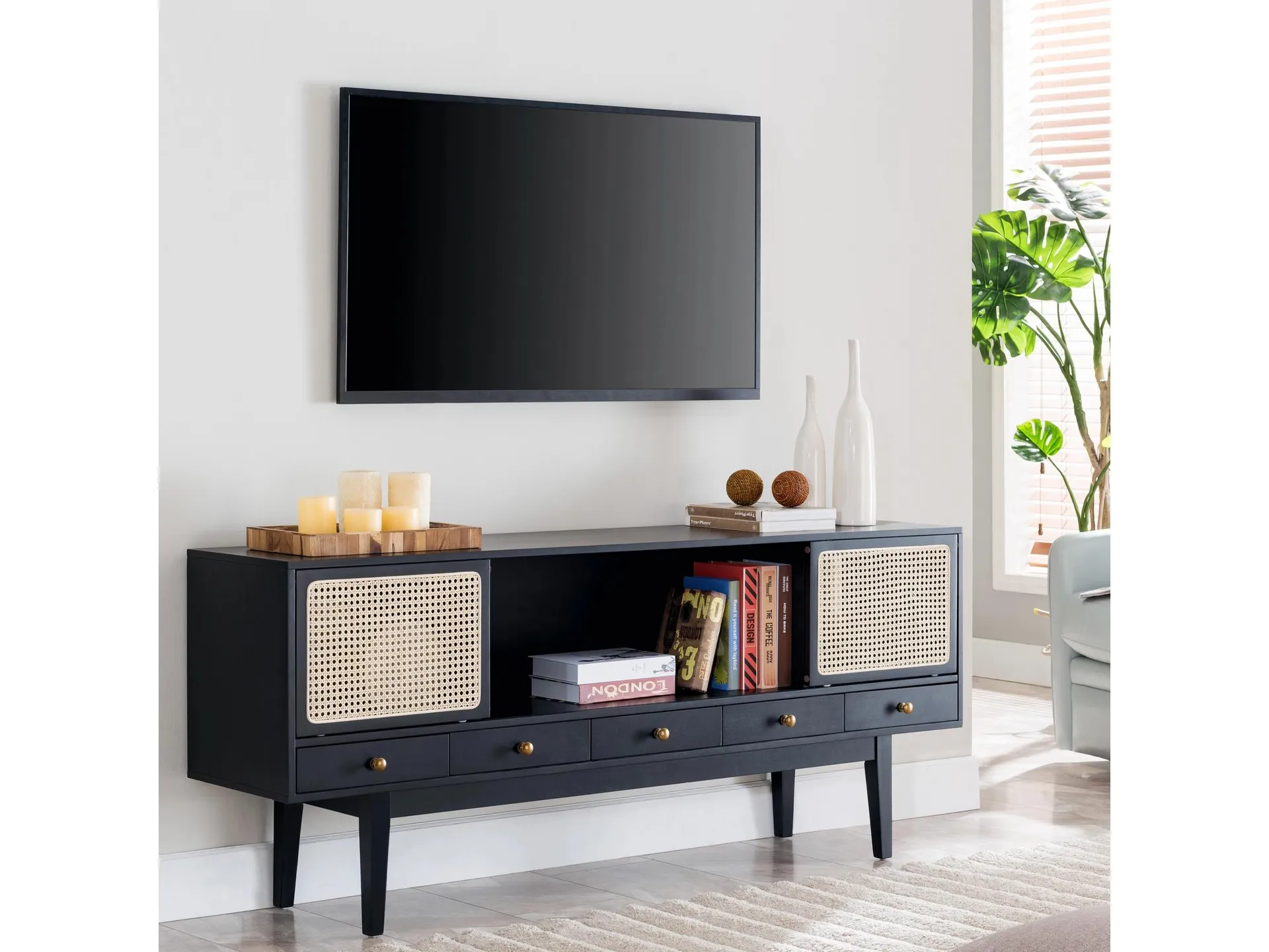 Southern Enterprises Furniture 70" Simms Media Center