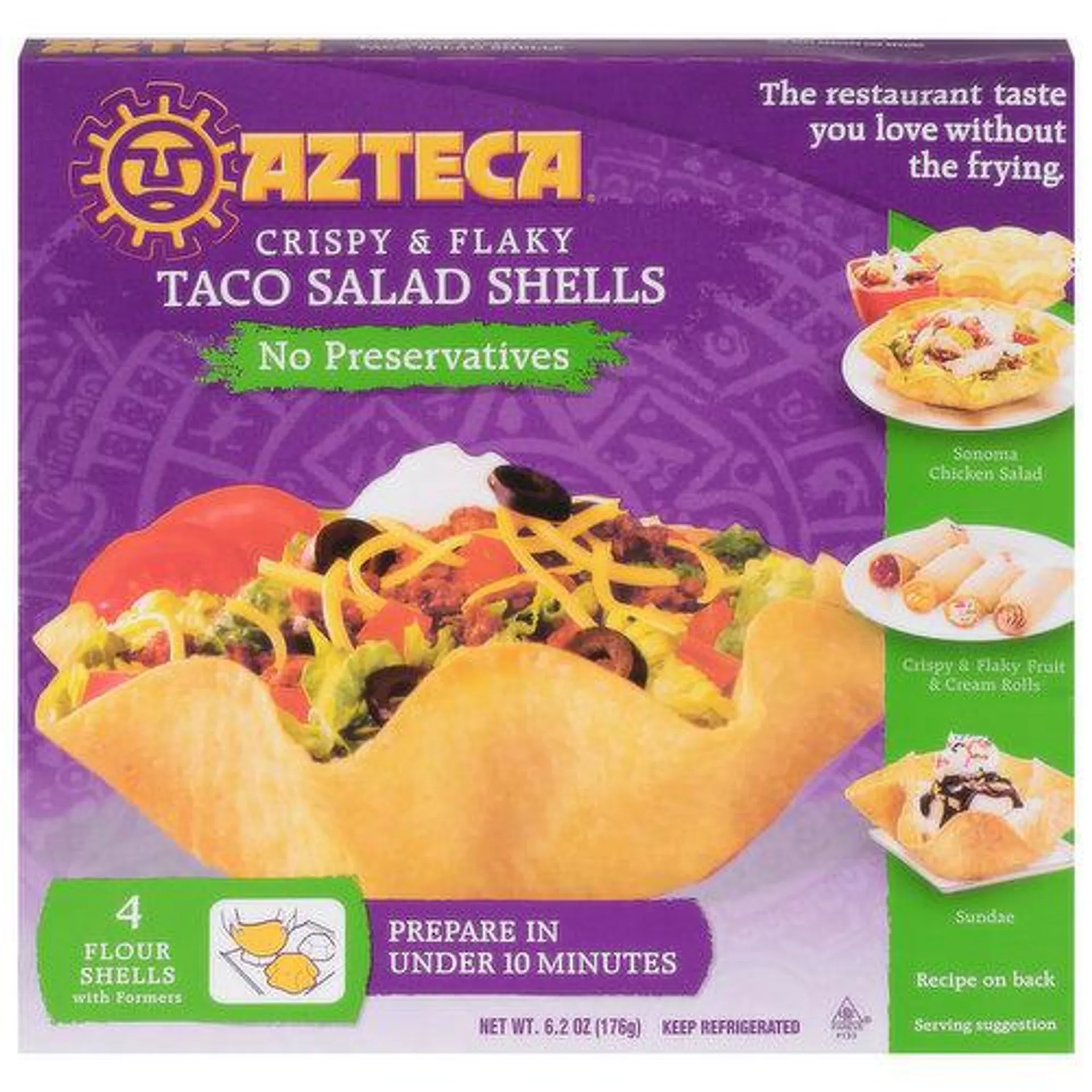 Azteca Taco Salad Shells - 4 Each