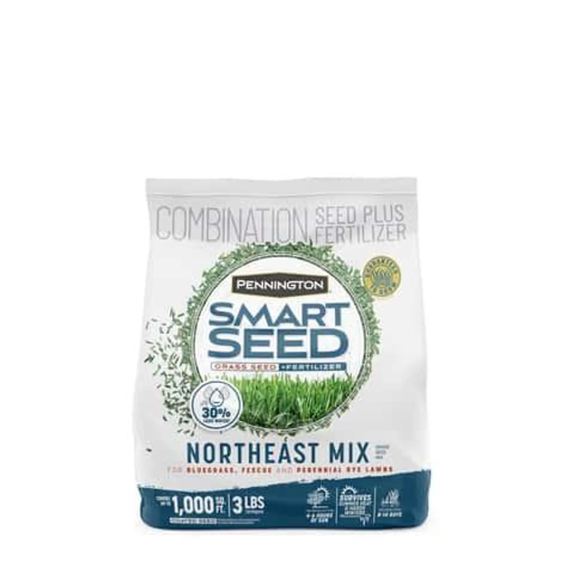 Pennington Smart Seed Mixed Sun or Shade Grass Seed and Fertilizer 3 lb