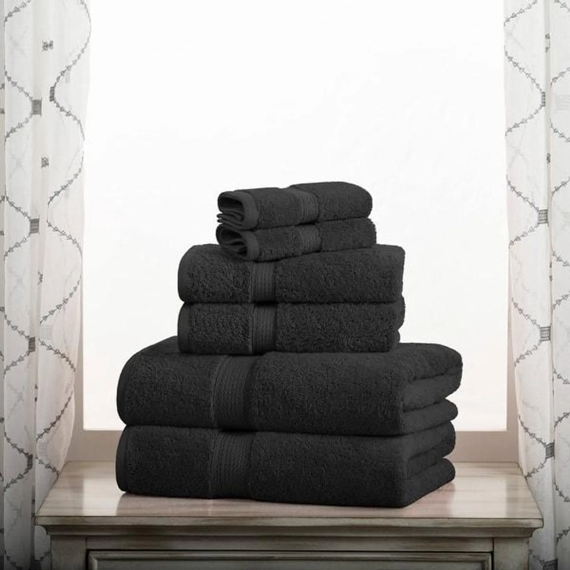 Superior Egyptian Cotton Pile Heavyweight 6-Piece Towel Set