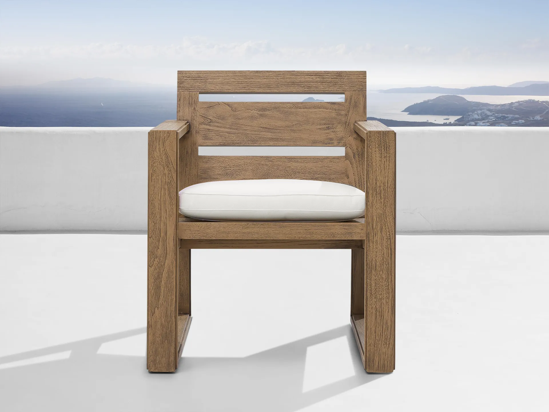 Canyon Outdoor Teak Dining Arm Chair