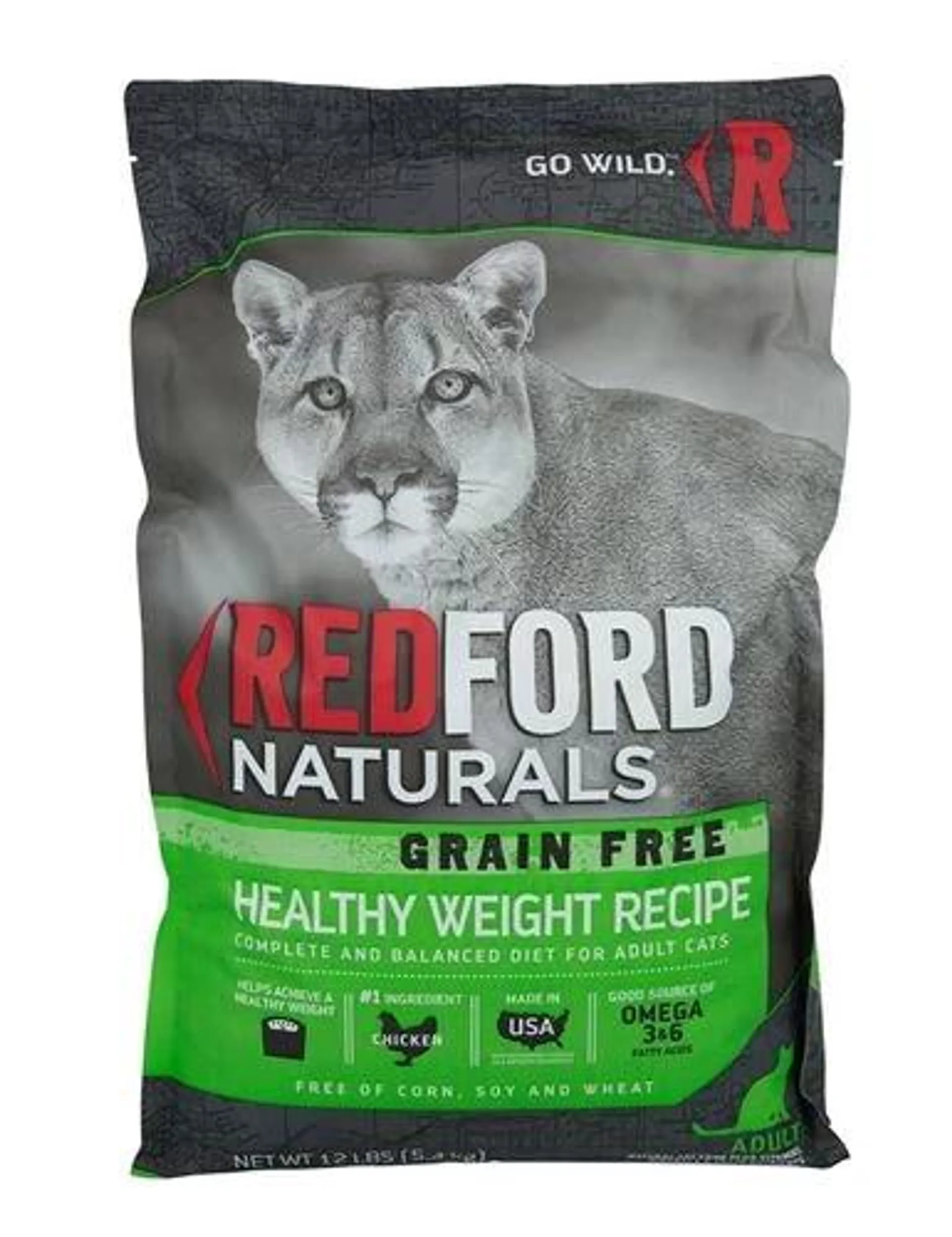 Redford Naturals Grain Free Healthy Weight Chicken Recipe Adult Cat Food, 12 Pounds