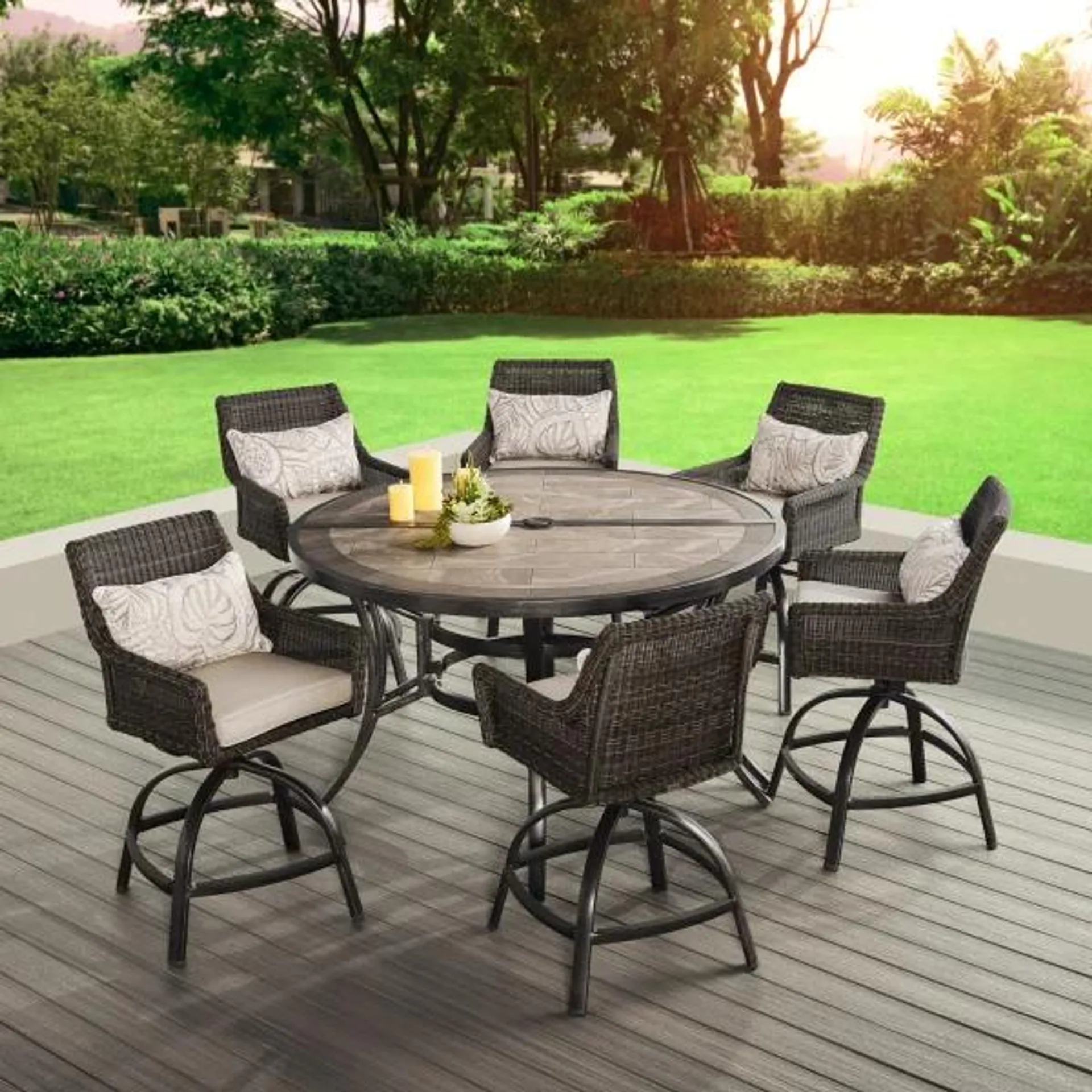 Agio Paradise Island 8-piece Outdoor Dining Set