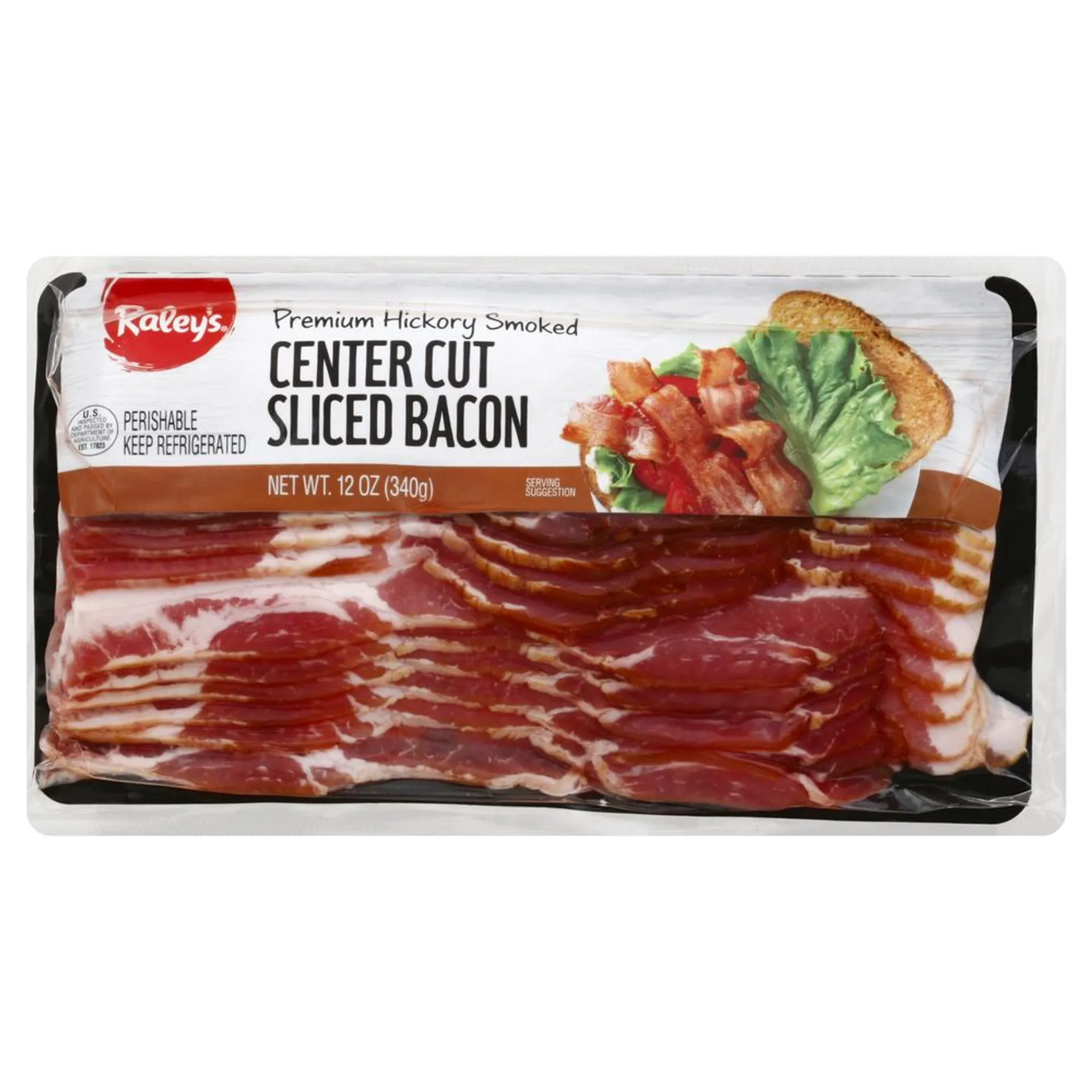 Raley's Premium Hickory Smoked Center Cut Sliced Bacon