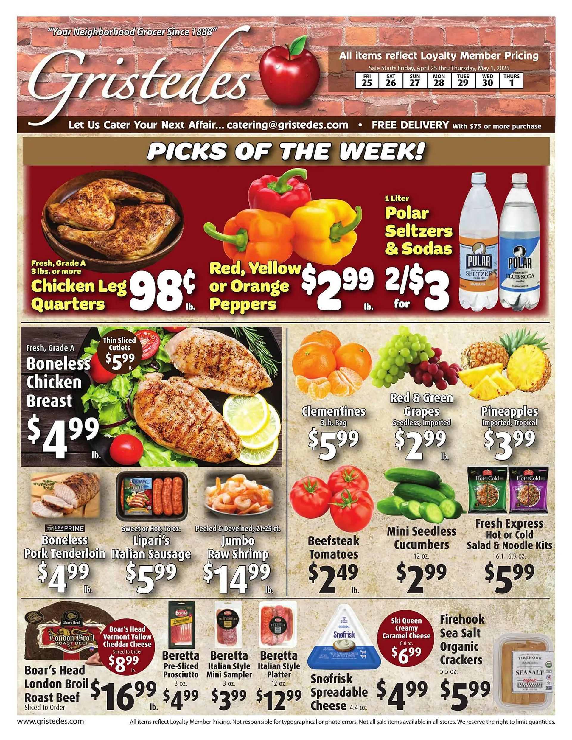 Gristedes Weekly Ad - 1