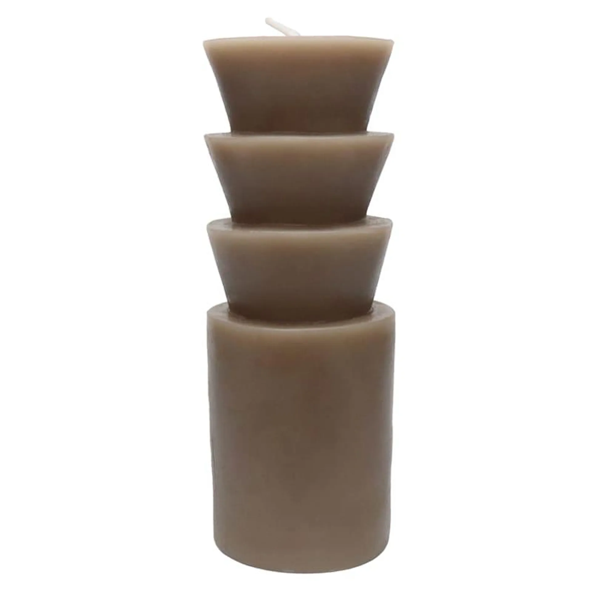 Crosby St. Brown Unscented Totem Pillar Candle, 2x6