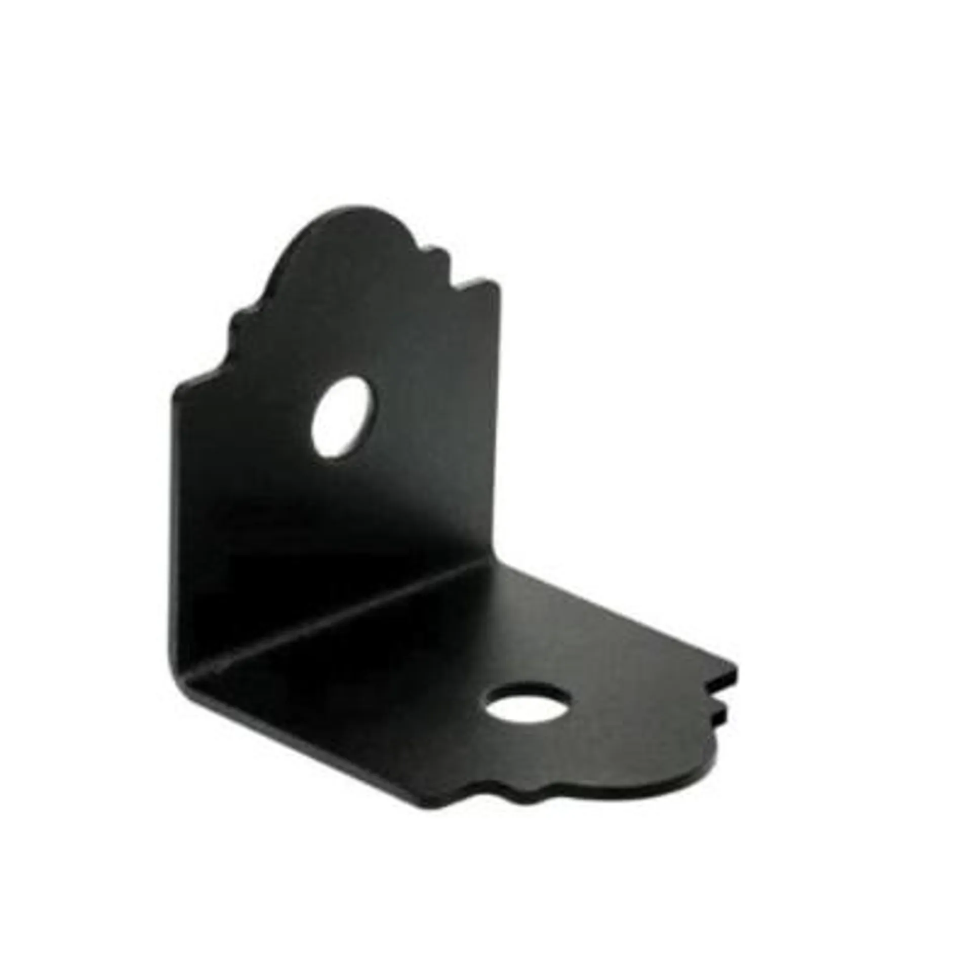 Mission APA4 90 deg Angle, 3 in W, 3-1/4 in D, 3 in H, Steel, Black, Powder-Coated