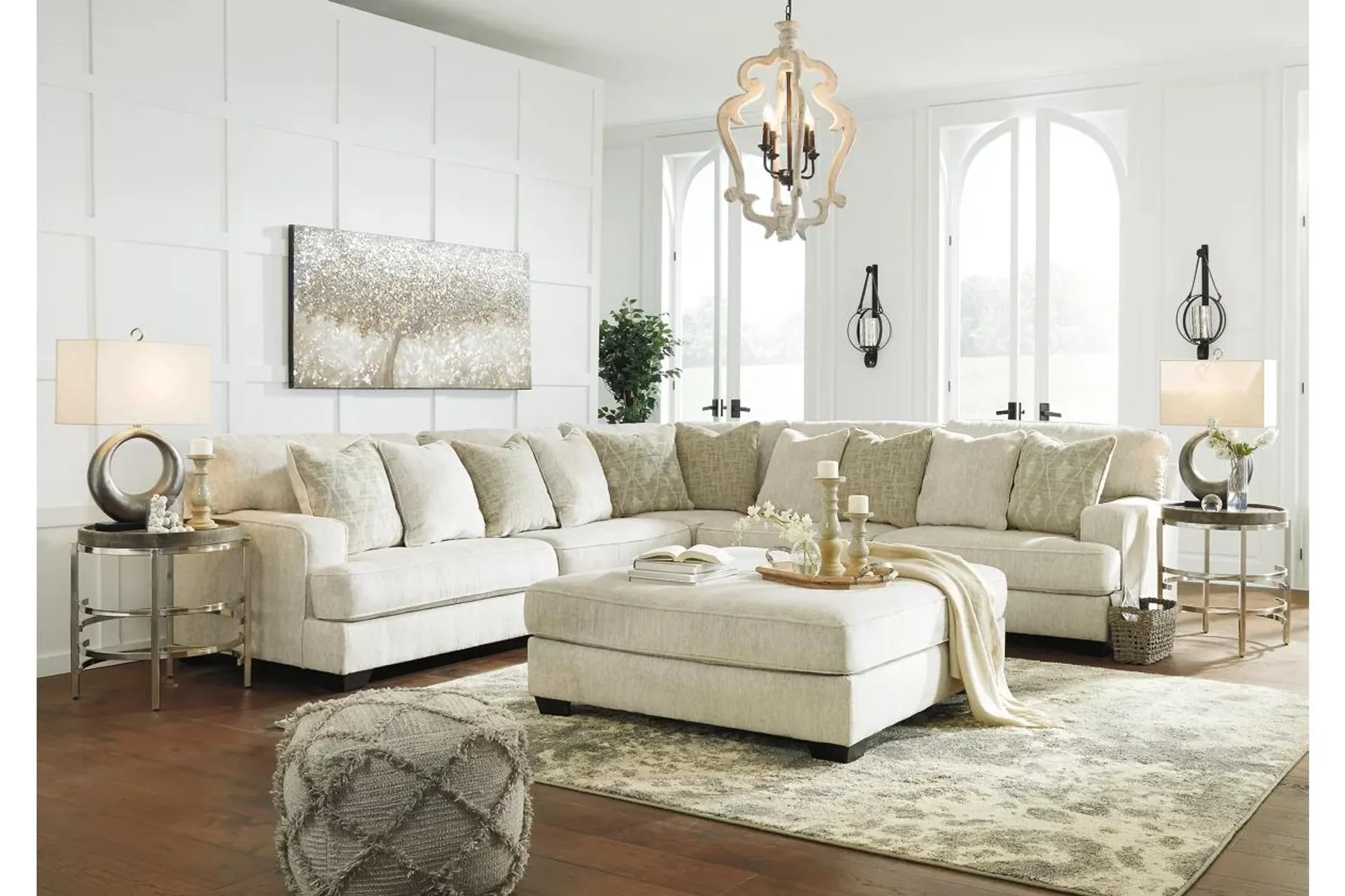 Rawcliffe 3-Piece Sectional with Ottoman