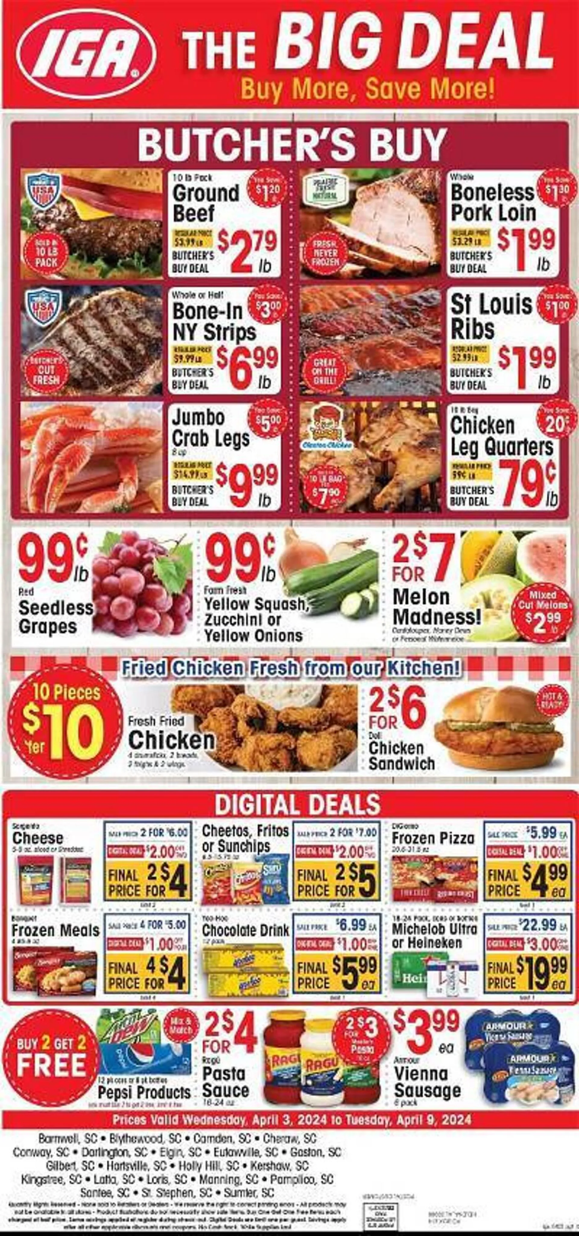 Weekly ad IGA Weekly Ad from April 3 to April 9 2024 - Page 1