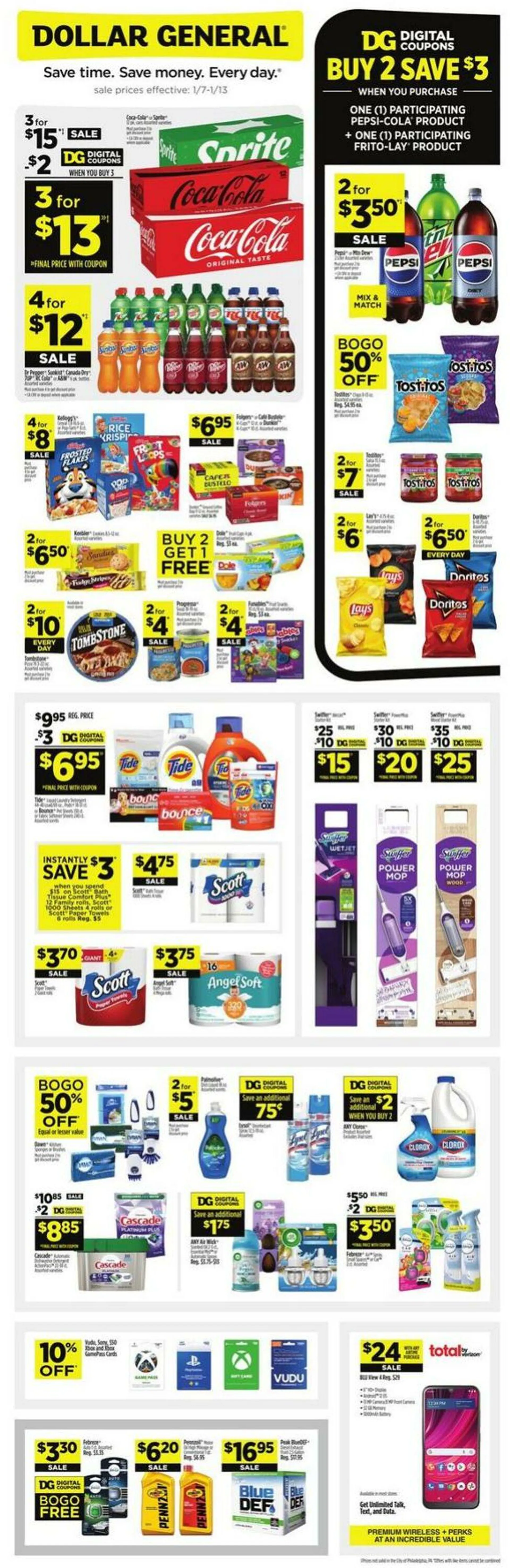 Dollar General Current weekly ad valid until January 13, 2024